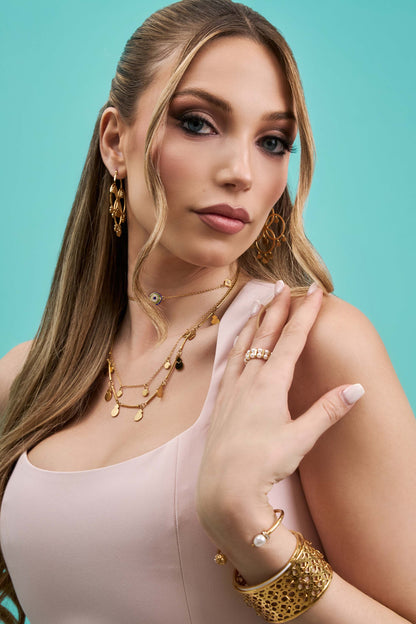 Sahara Coin Hoop Earring Set