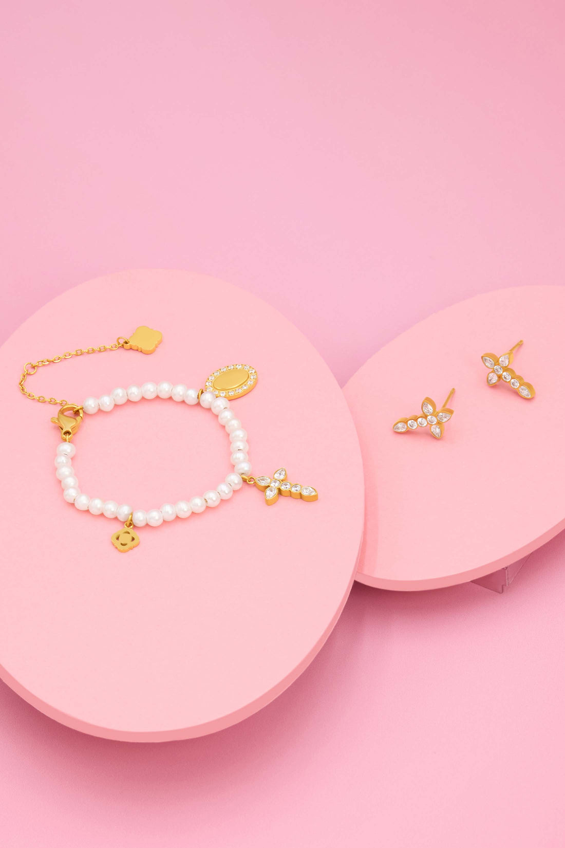 Little Blessing Charm Bracelet &amp; Little Blessings Stud Gift Set