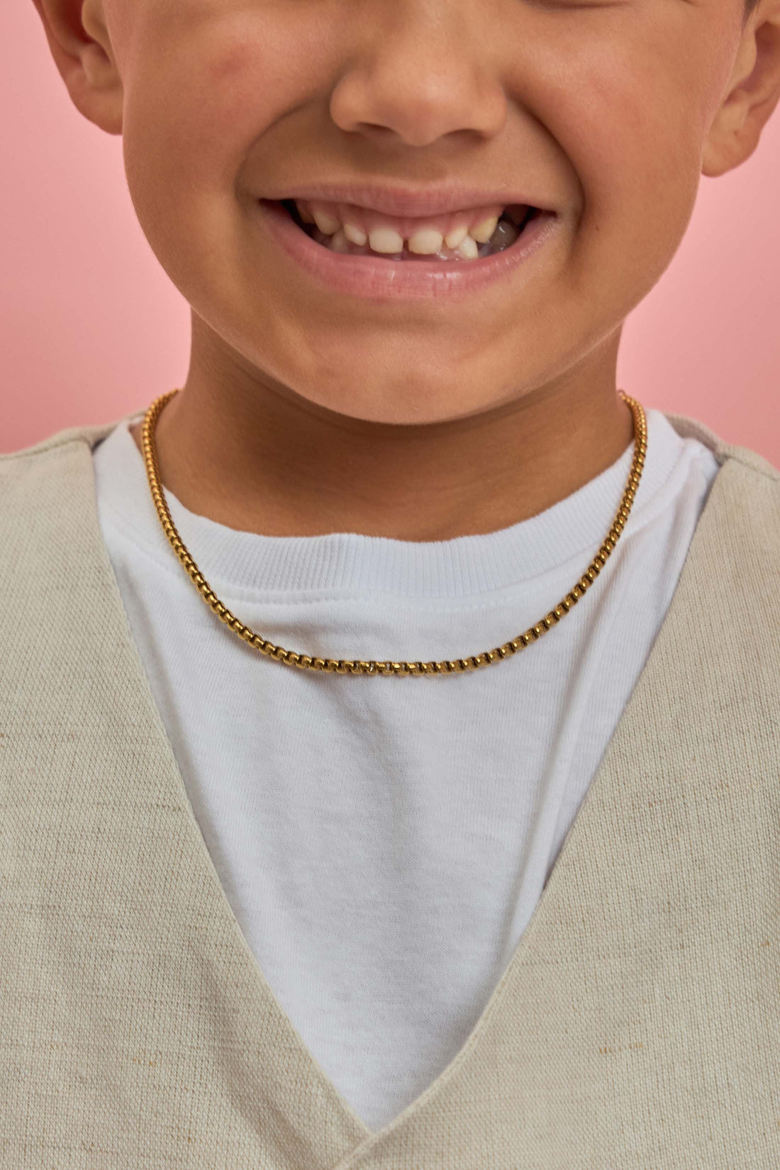 Boys Box Chain Gold Necklace