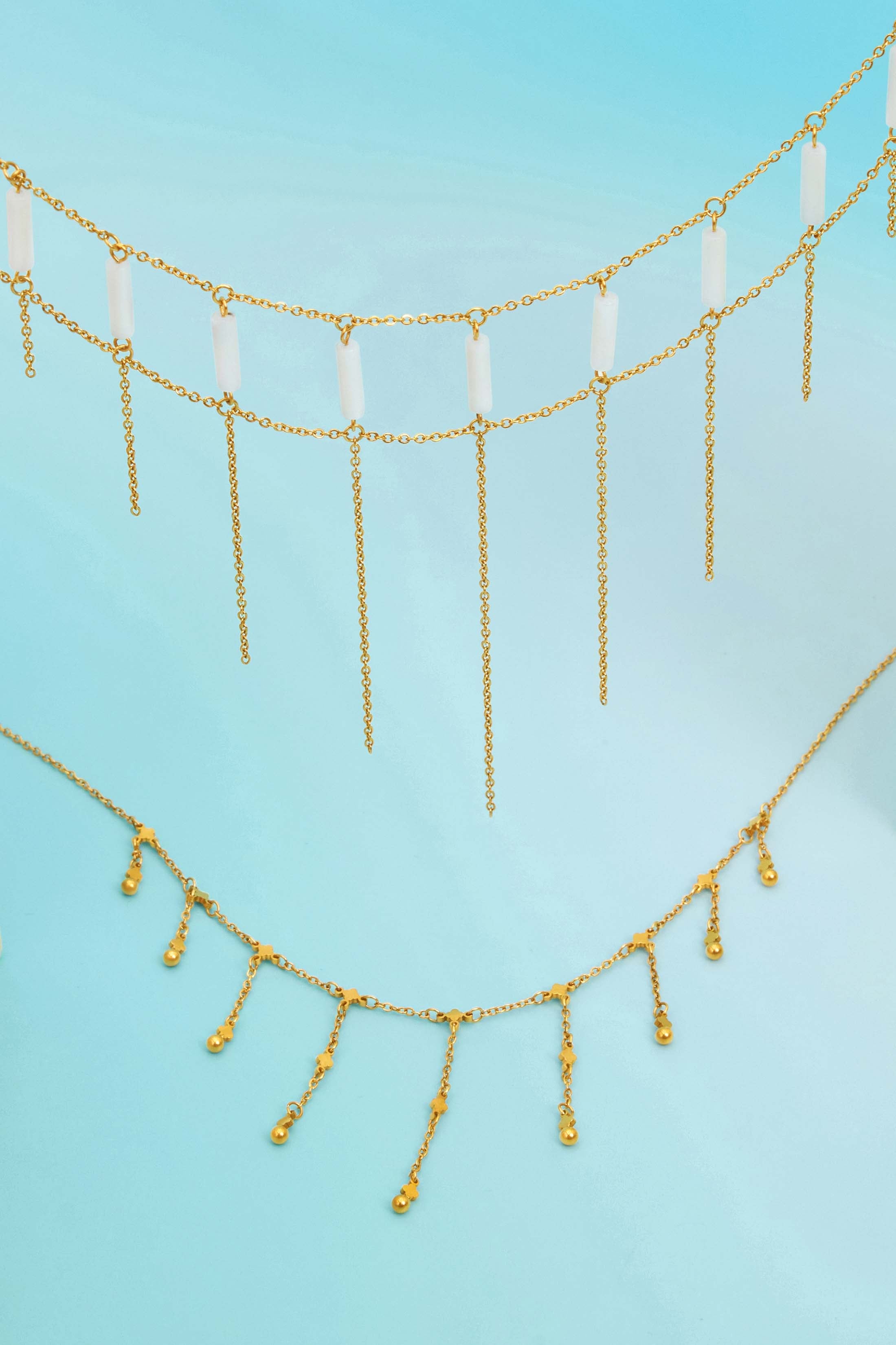 Marrakech Double Strand Fringe Necklace