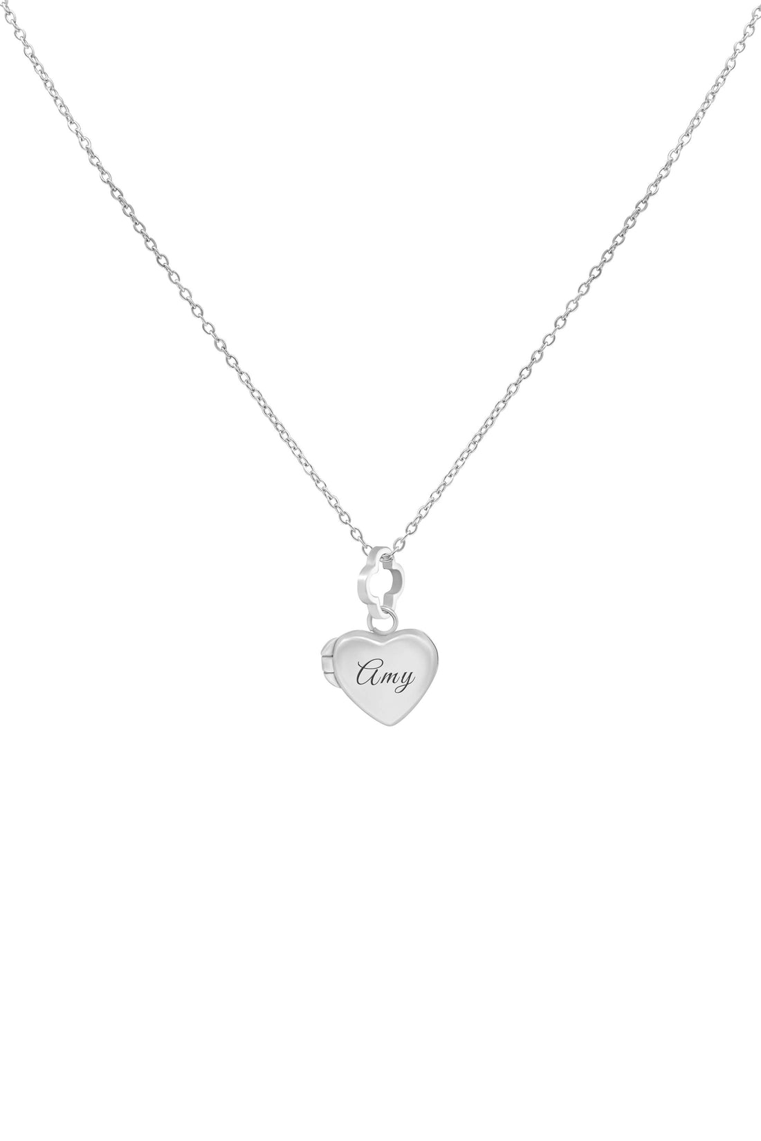 Little Heart Silver Locket Necklace