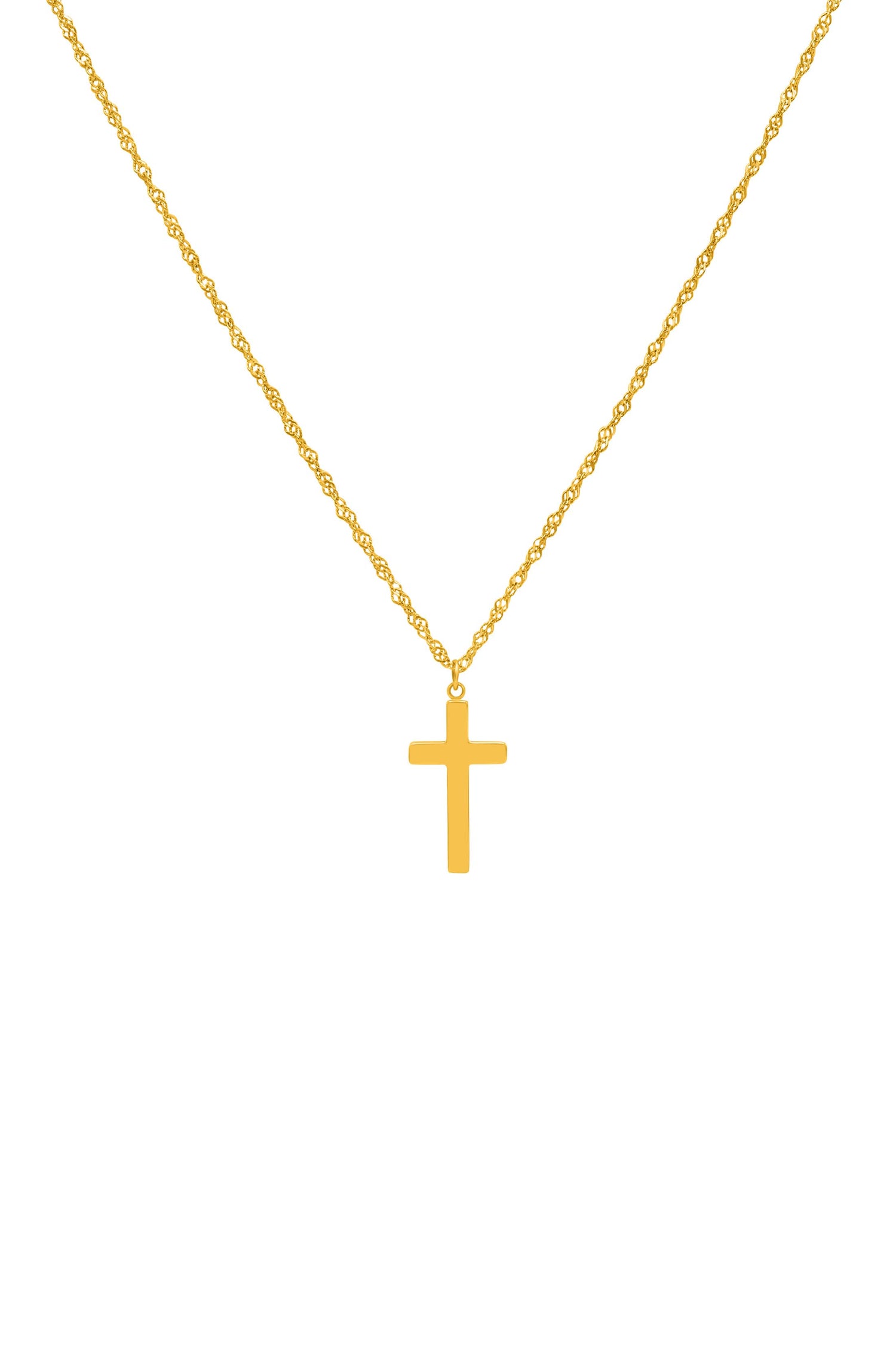Gold Faith Cross Necklace
