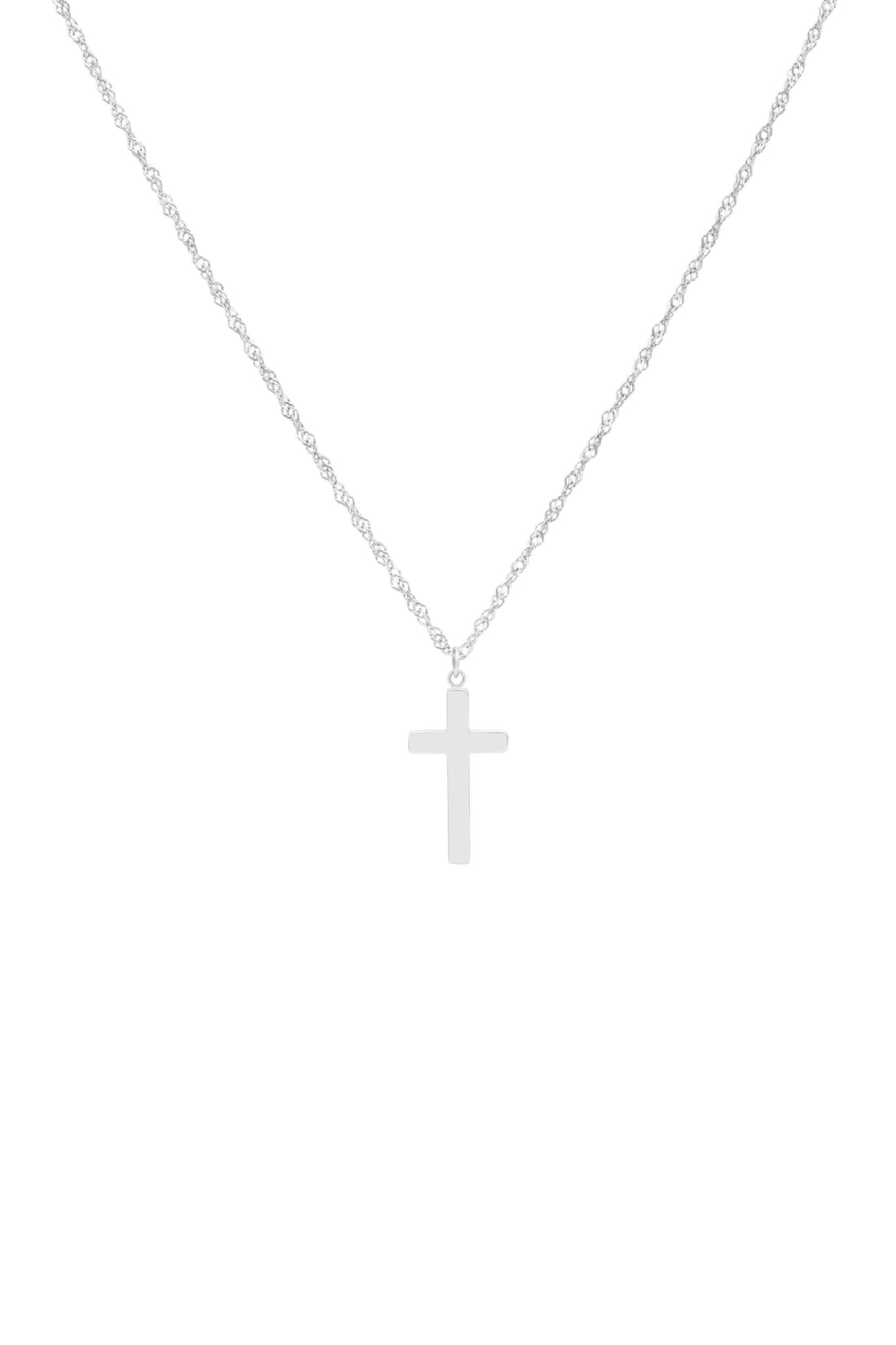 Silver Faith Cross Necklace