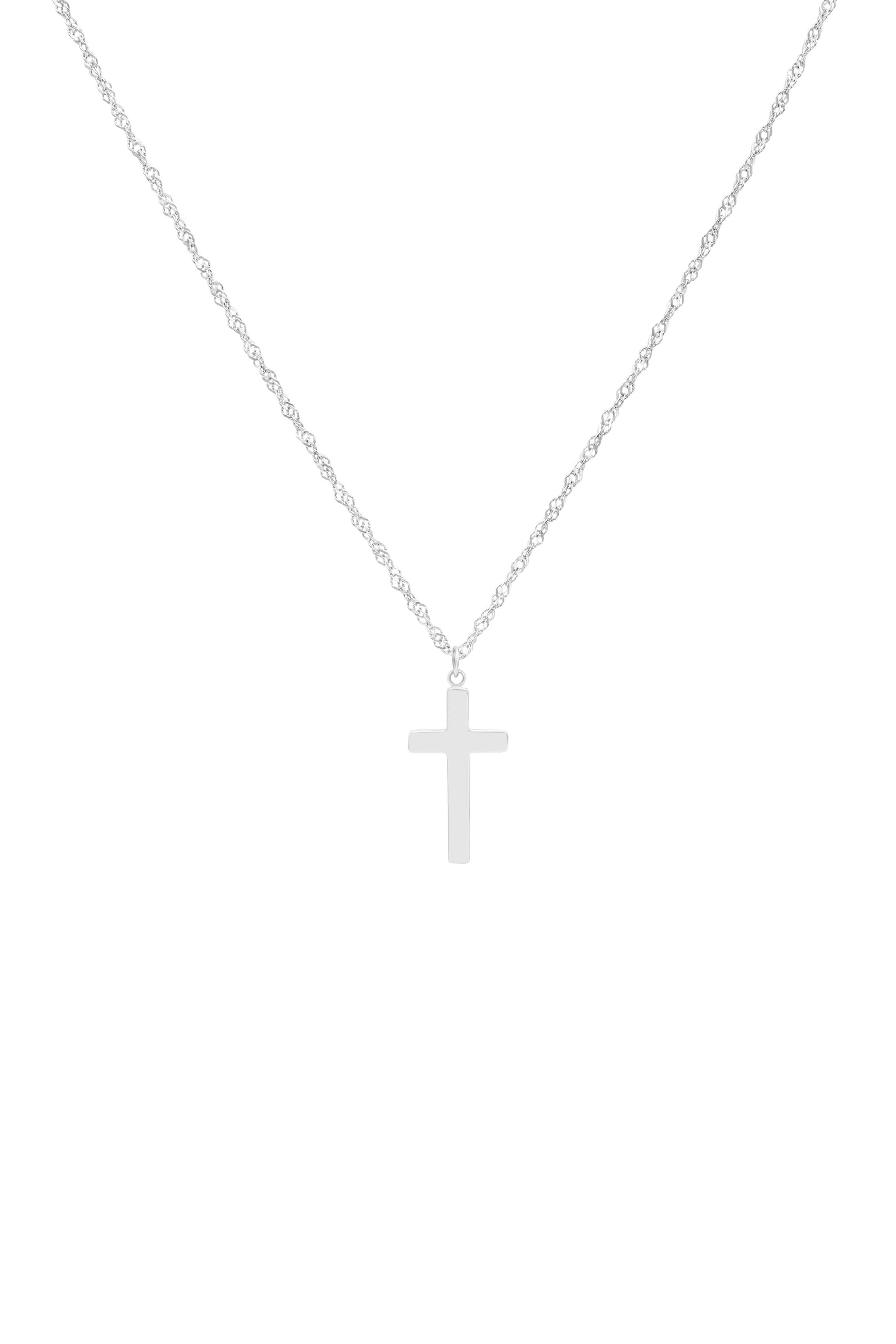 Silver Faith Cross Necklace