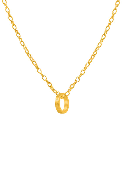 Maltese Legacy Gold Ring Pendant with Link Chain