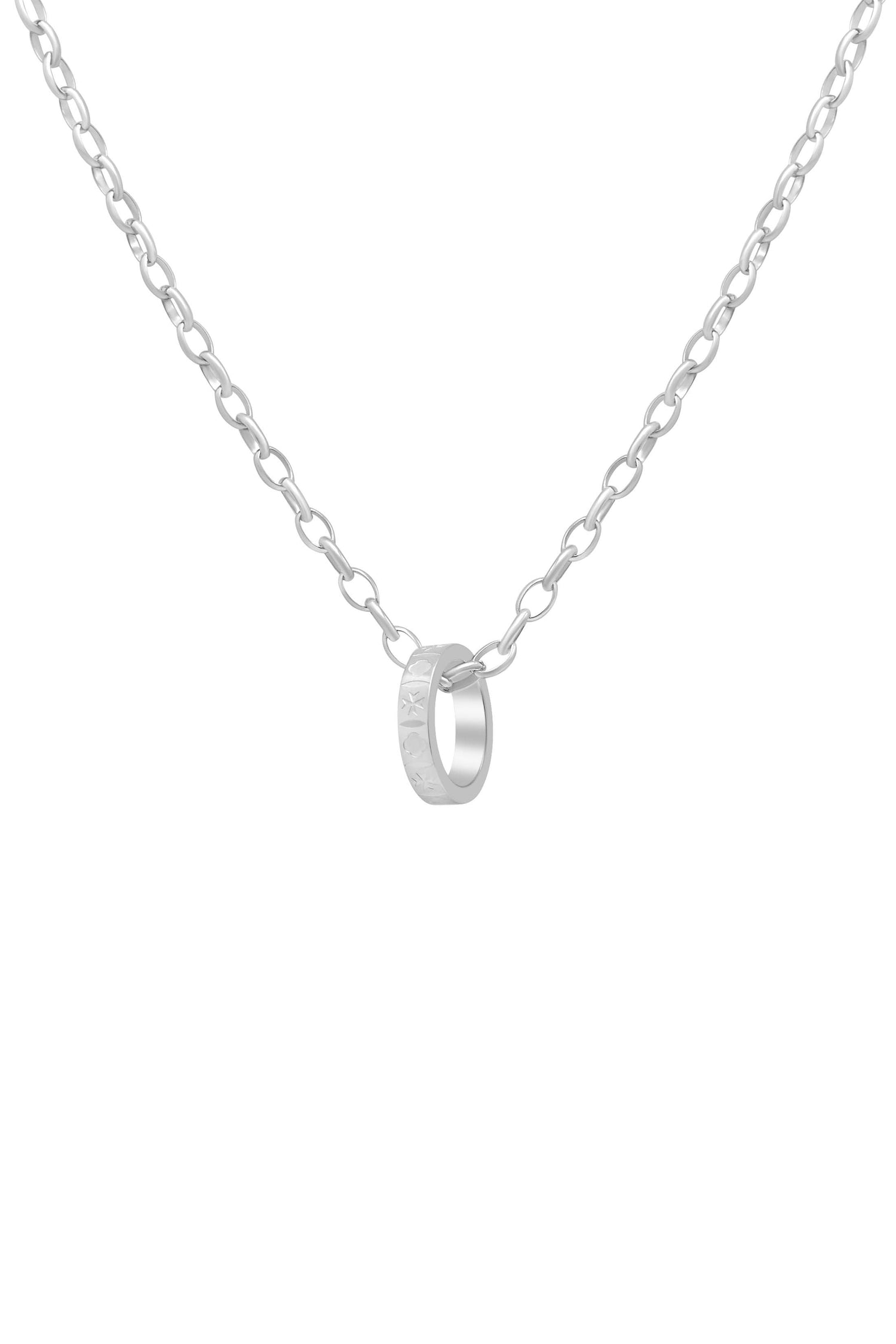 Maltese Legacy Silver Ring Pendant with Link Chain