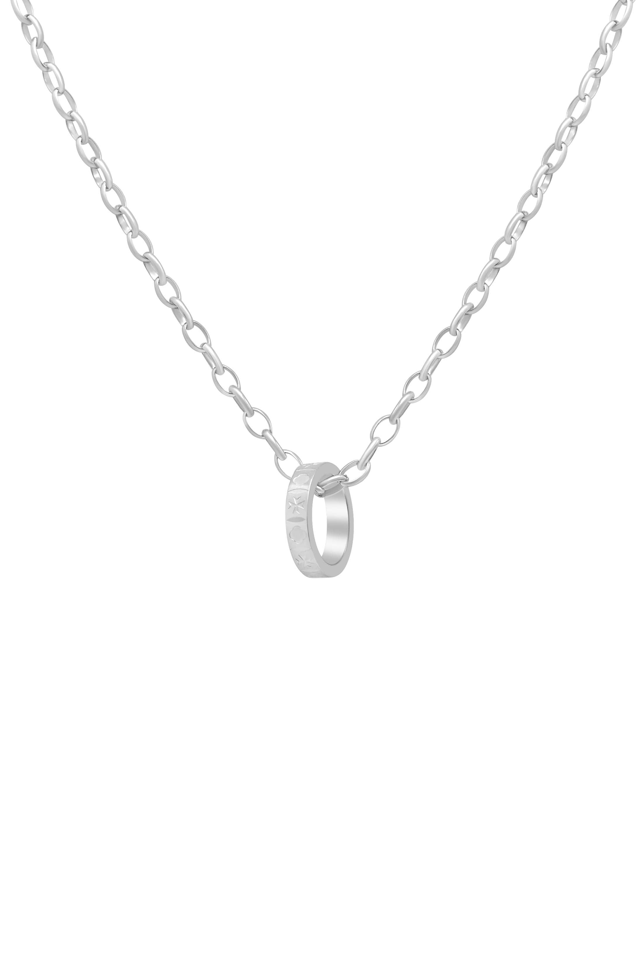 Maltese Legacy Silver Ring Pendant with Link Chain