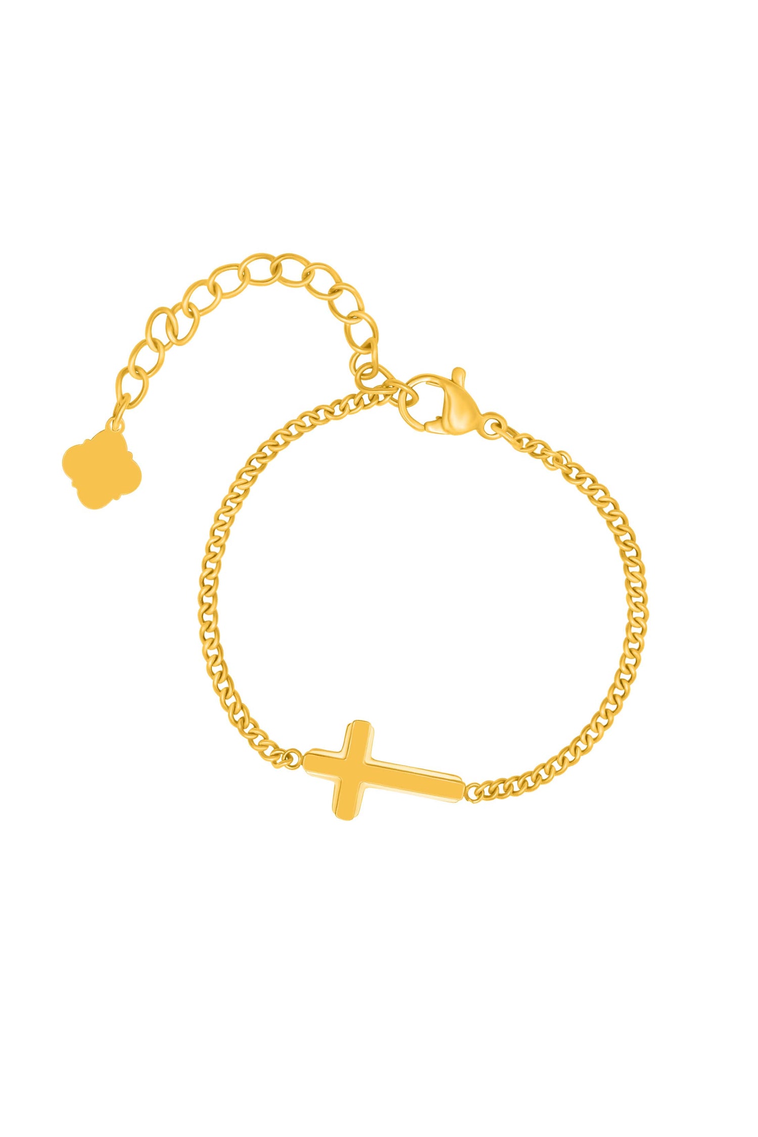 Cross Gold Necklace &amp; Bracelet Gift Set