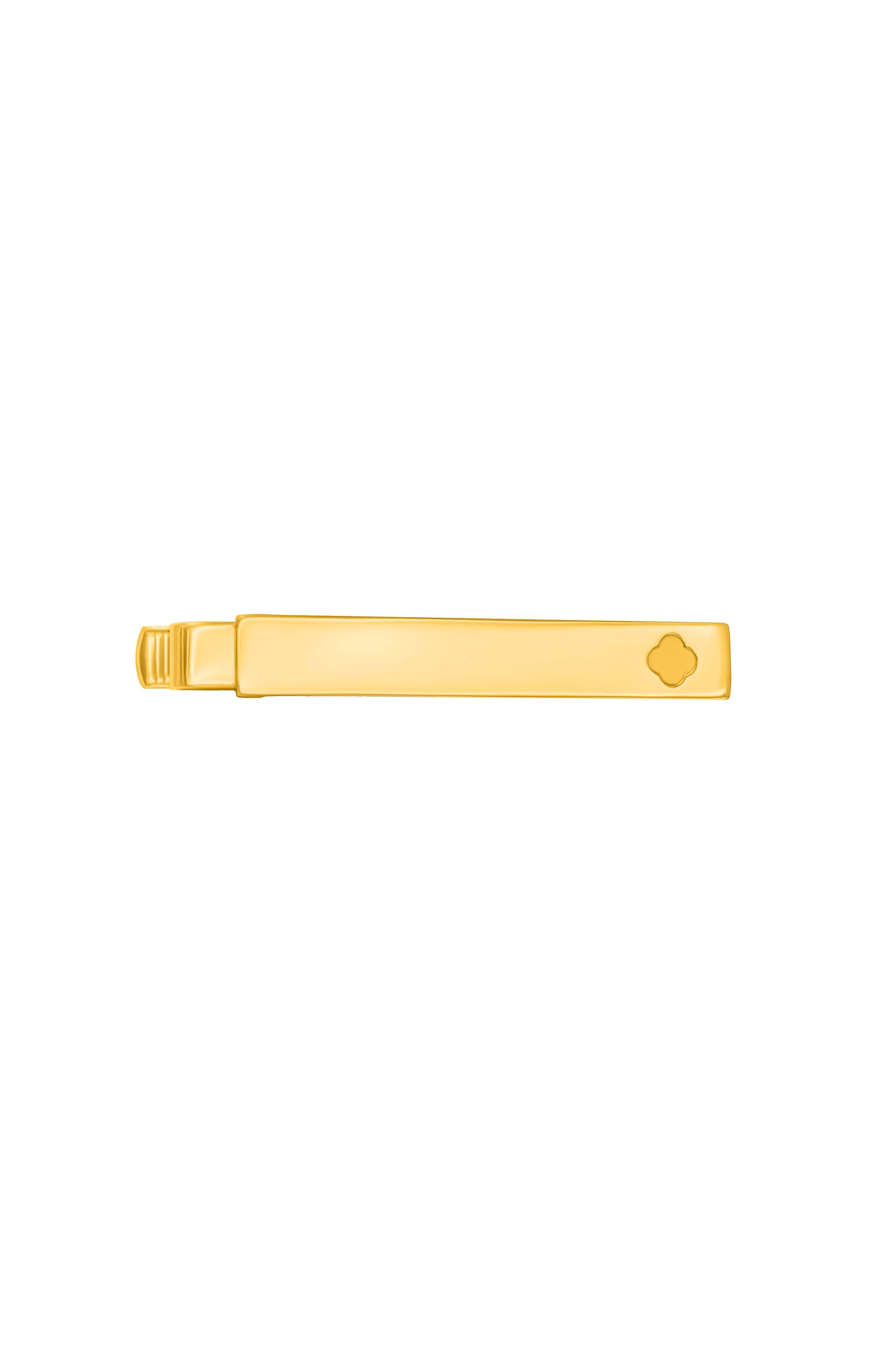 ⁠Gold Carisma Crest Tie Clip