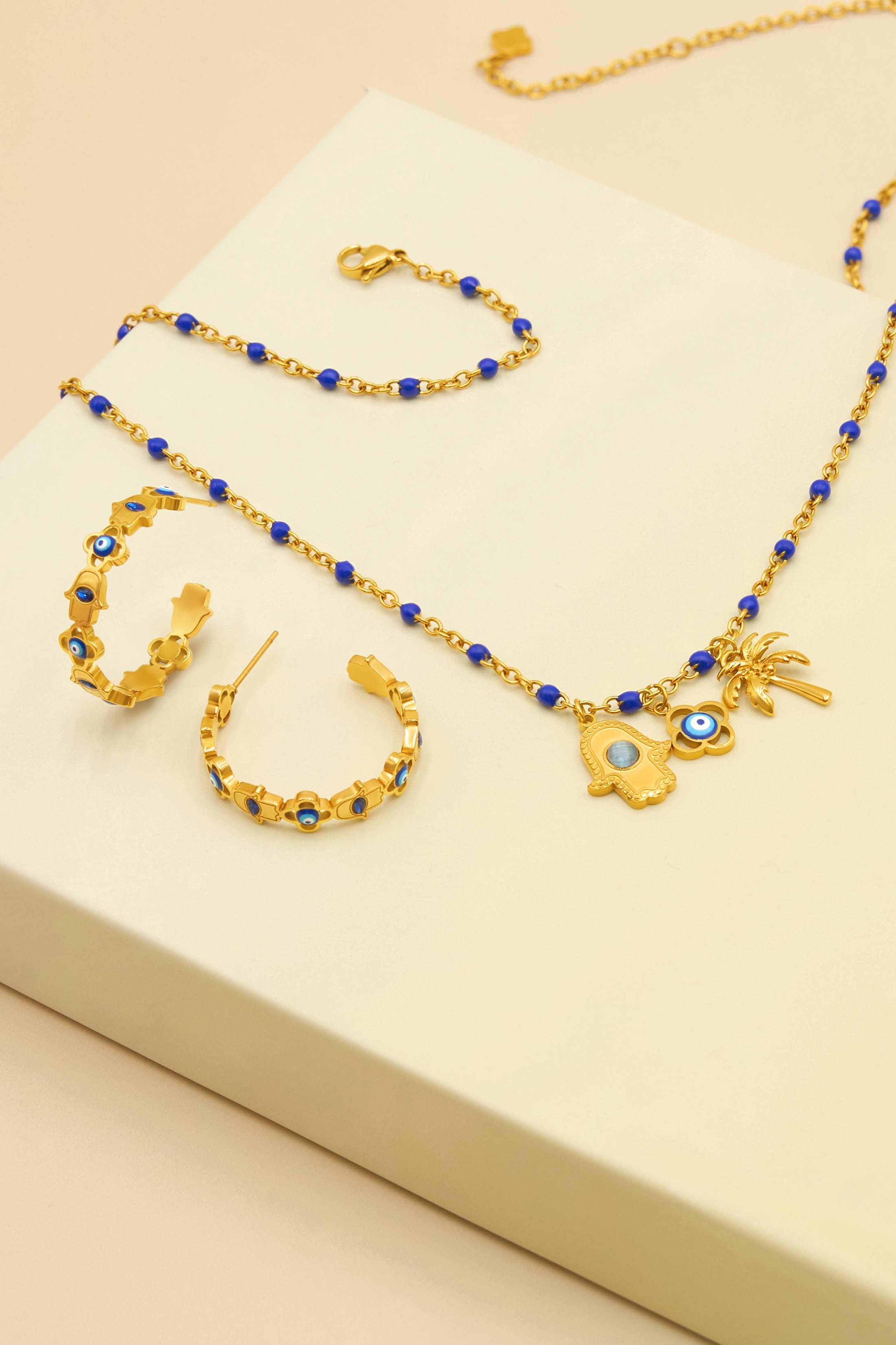 Hamsa Protection Charm Necklace