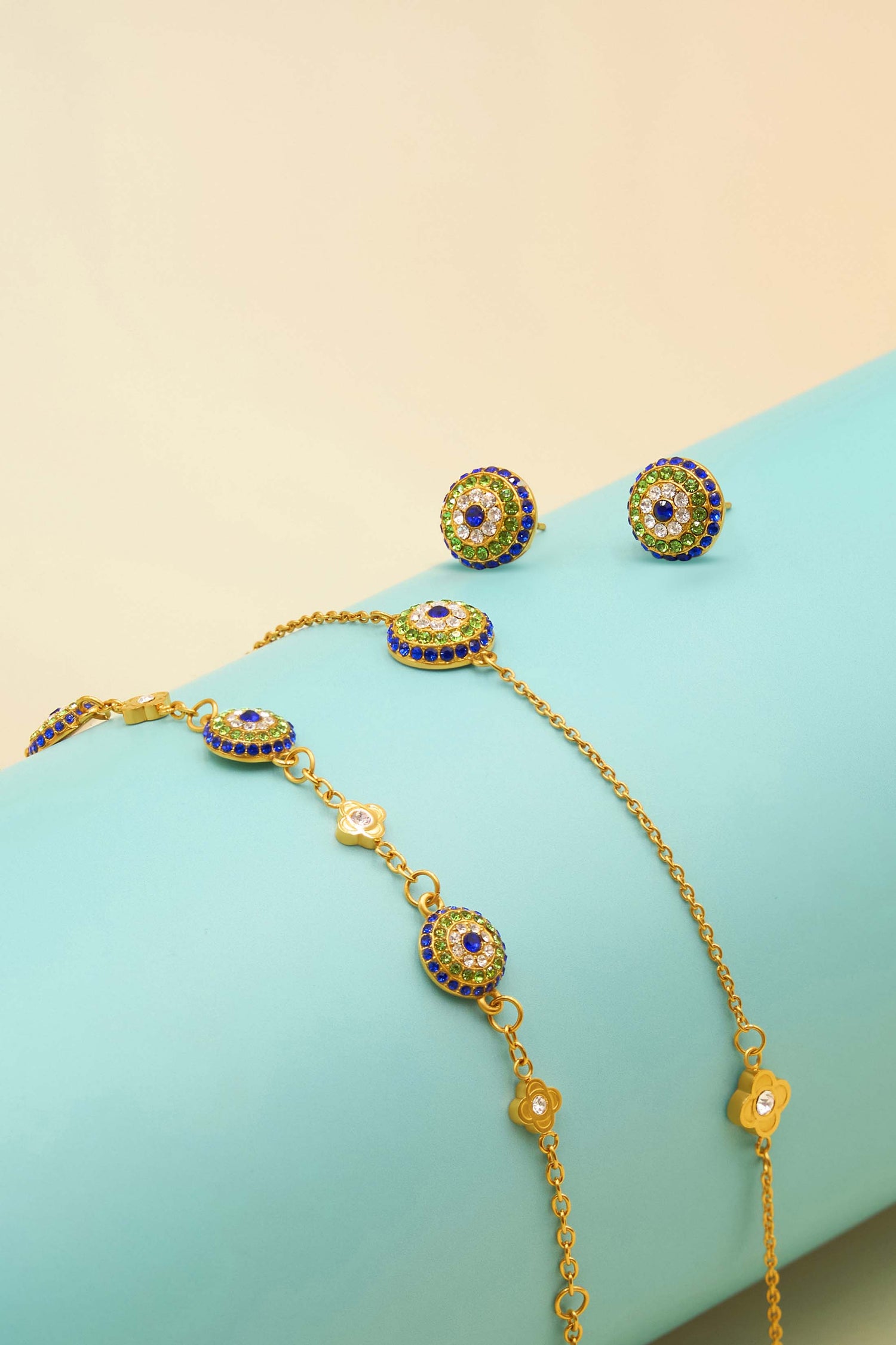 Medina Evil Eye Stud Earring Set