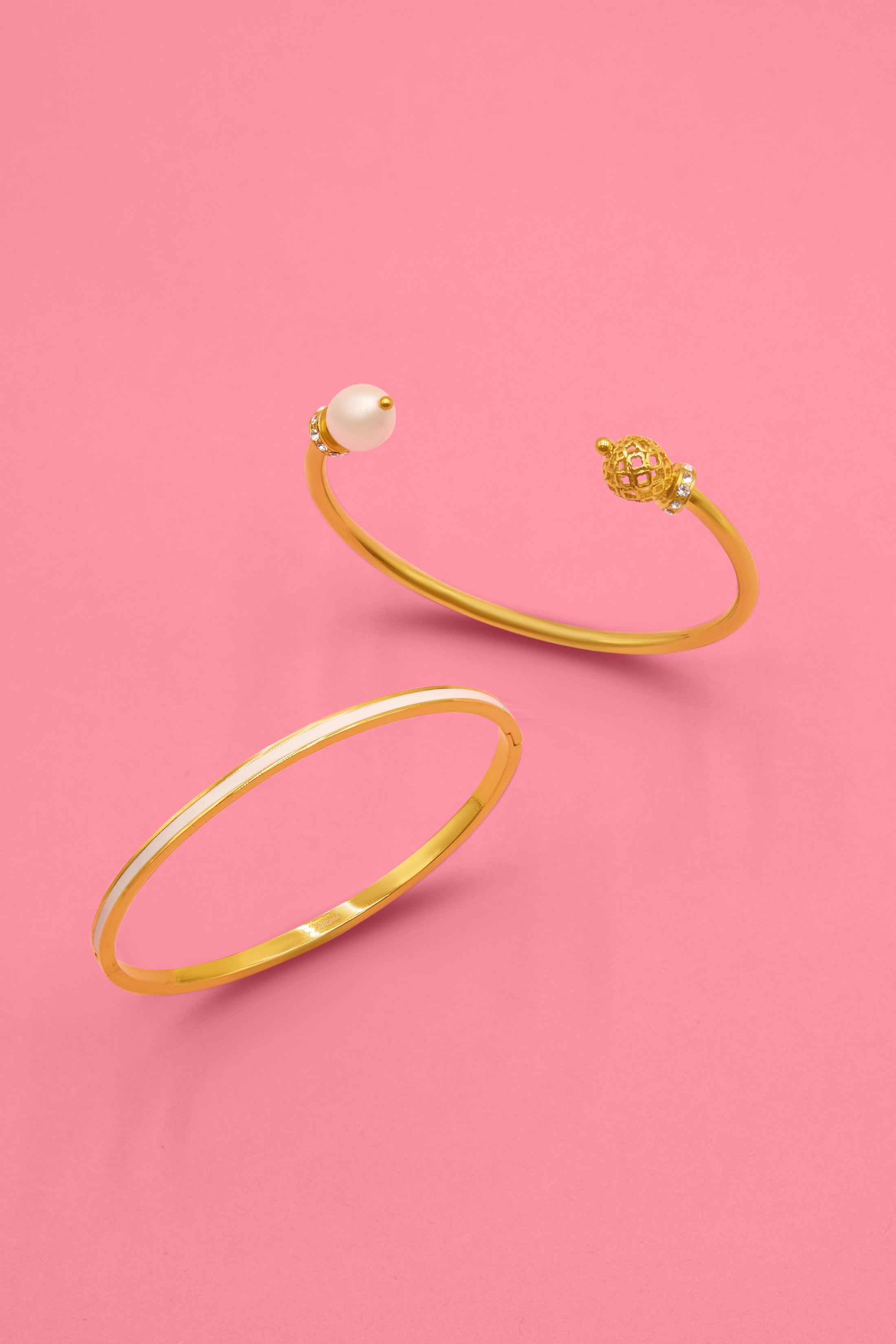 Pearl Line Bangle &amp; Marrakech Duo Bangle Gift Set