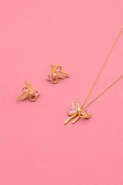 Kuraġġ Stud Earrings &amp; Necklace Gift Set