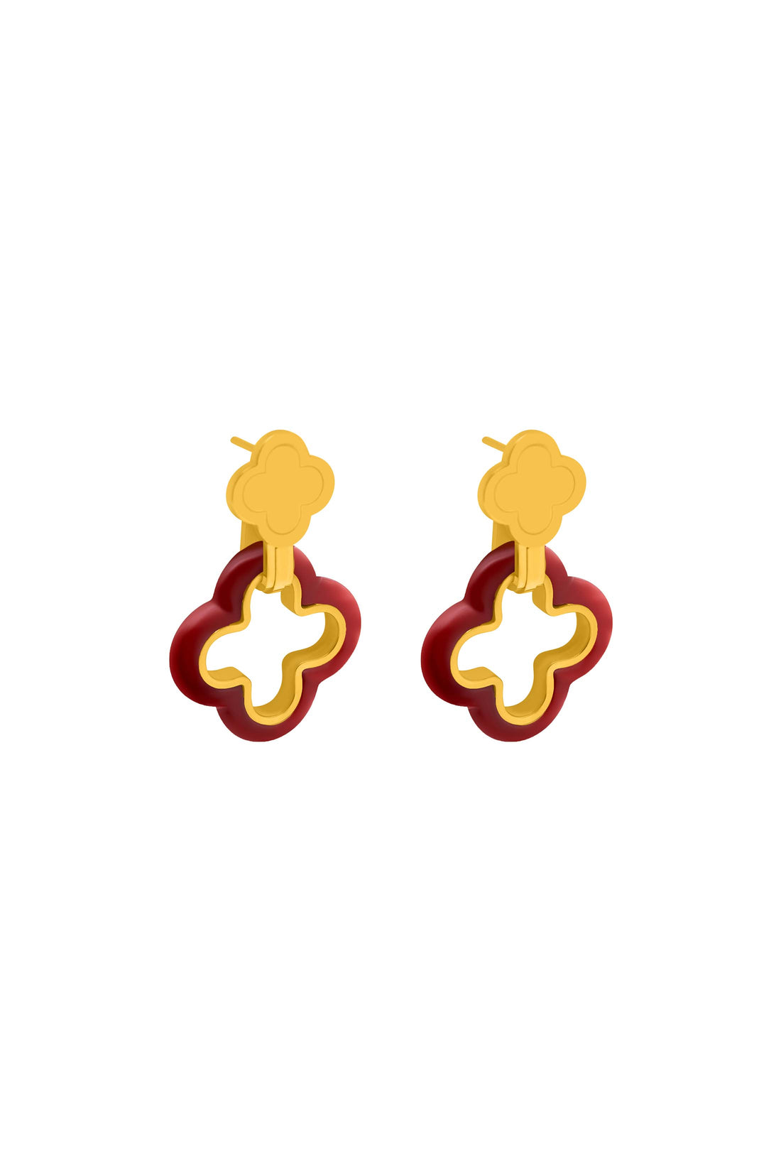 Tortessa Merlot Icon Stud Earring Set