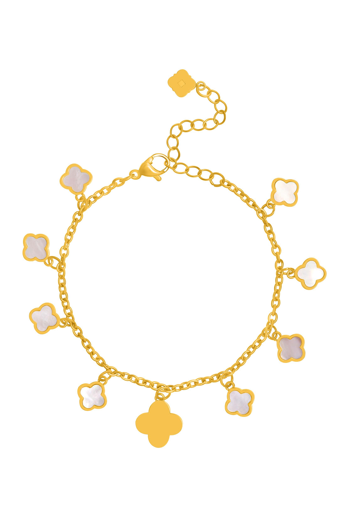 Mother of Pearl Charm Engravable Bracelet