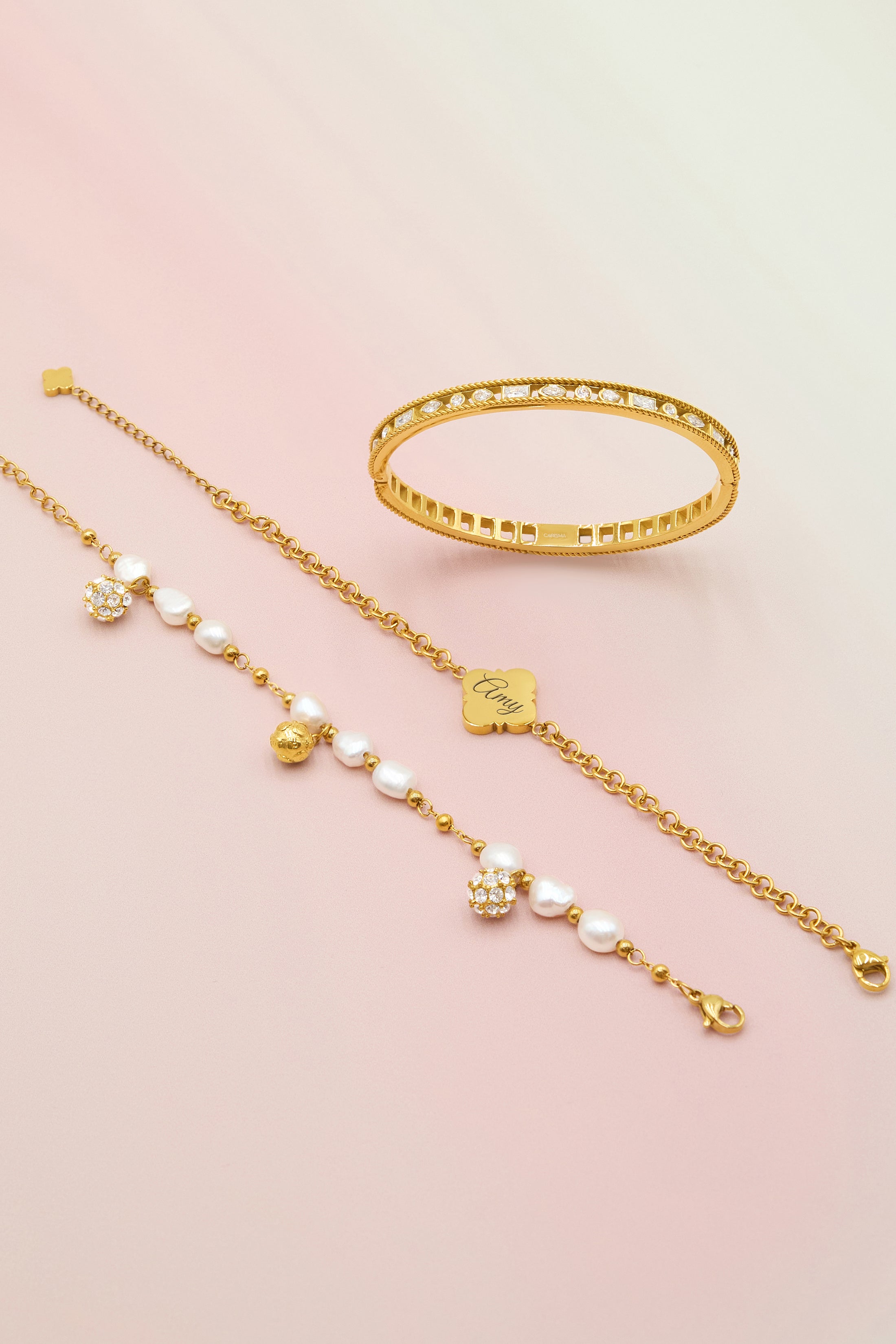 Fleur Pearl Charm Bracelet