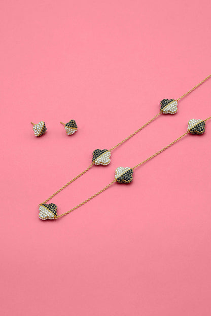 Rossi Eclipse Charm Necklace &amp; Stud Earrings Gift Set