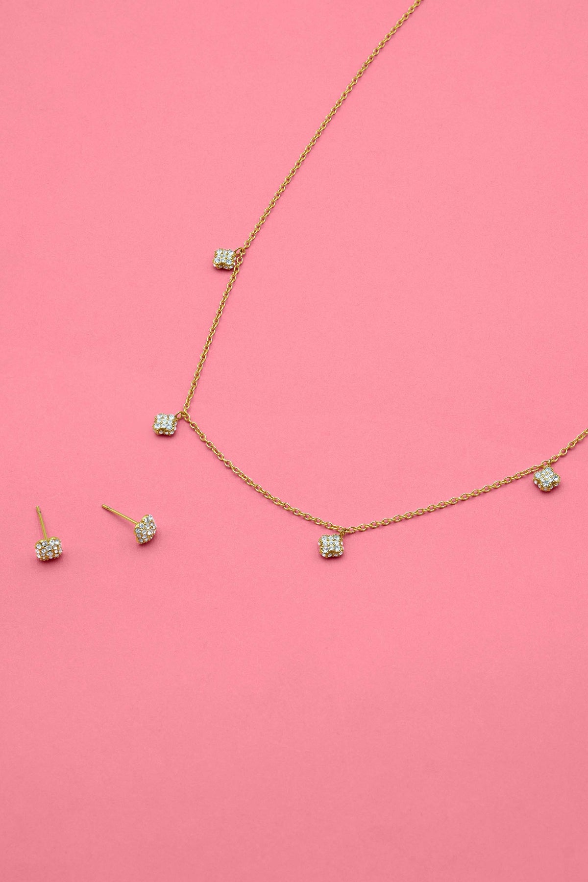 Rossi Mia Multi Charm Necklace &amp; Petite Stud Earrings Gift Set