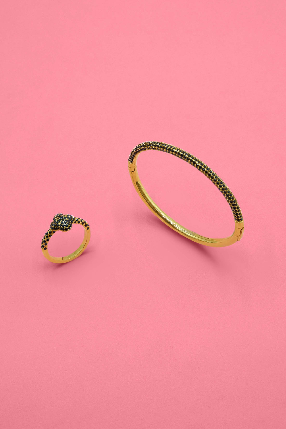 Rossi Nova Black Bangle &amp; Ring Gift Set
