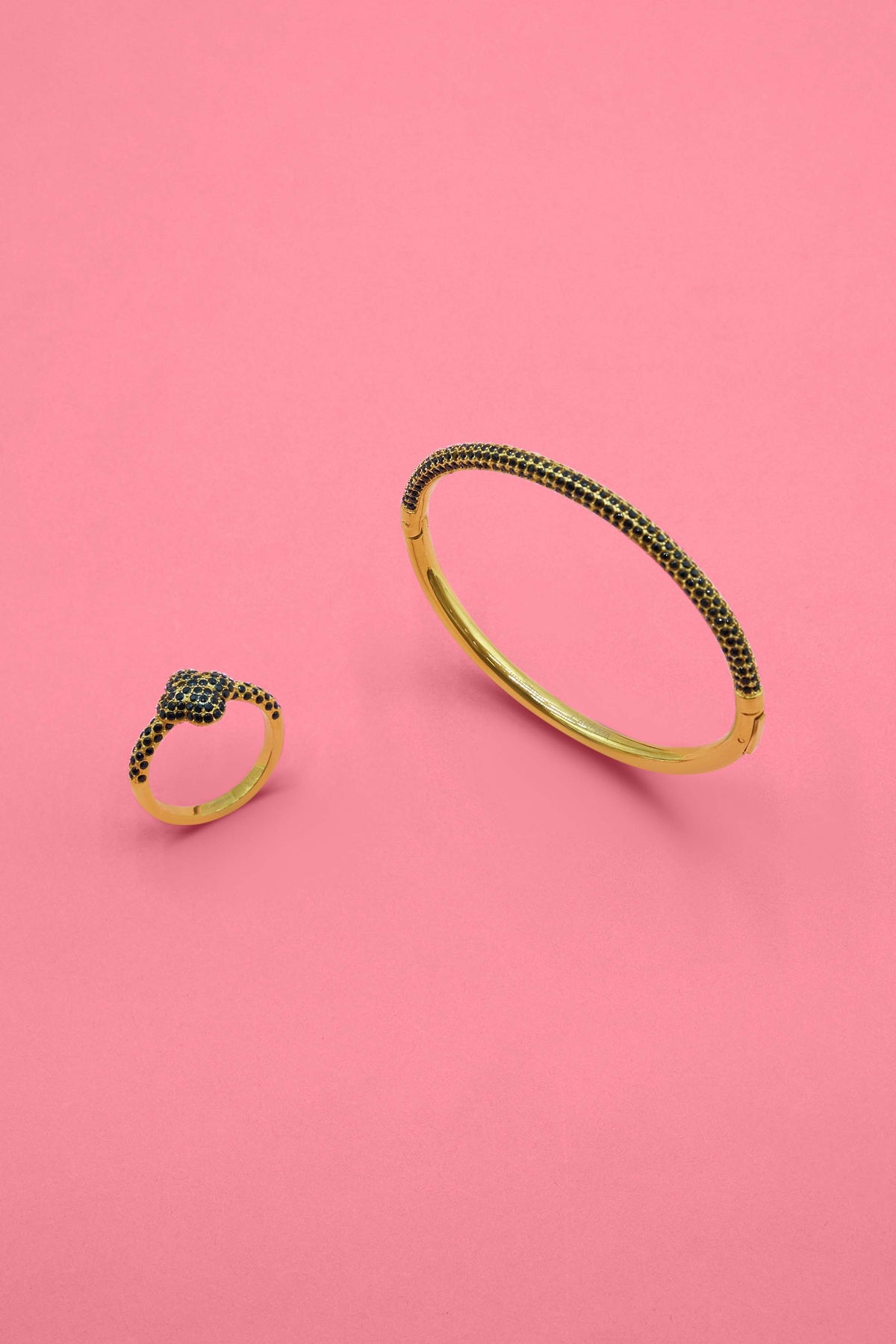Rossi Nova Black Bangle &amp; Ring Gift Set