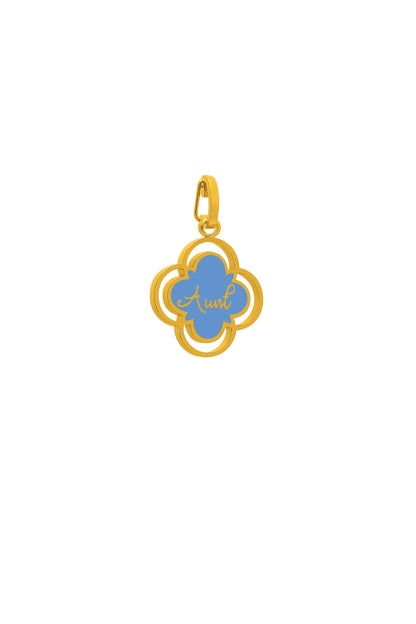 "Aunt" Blue Enamel Pendant
