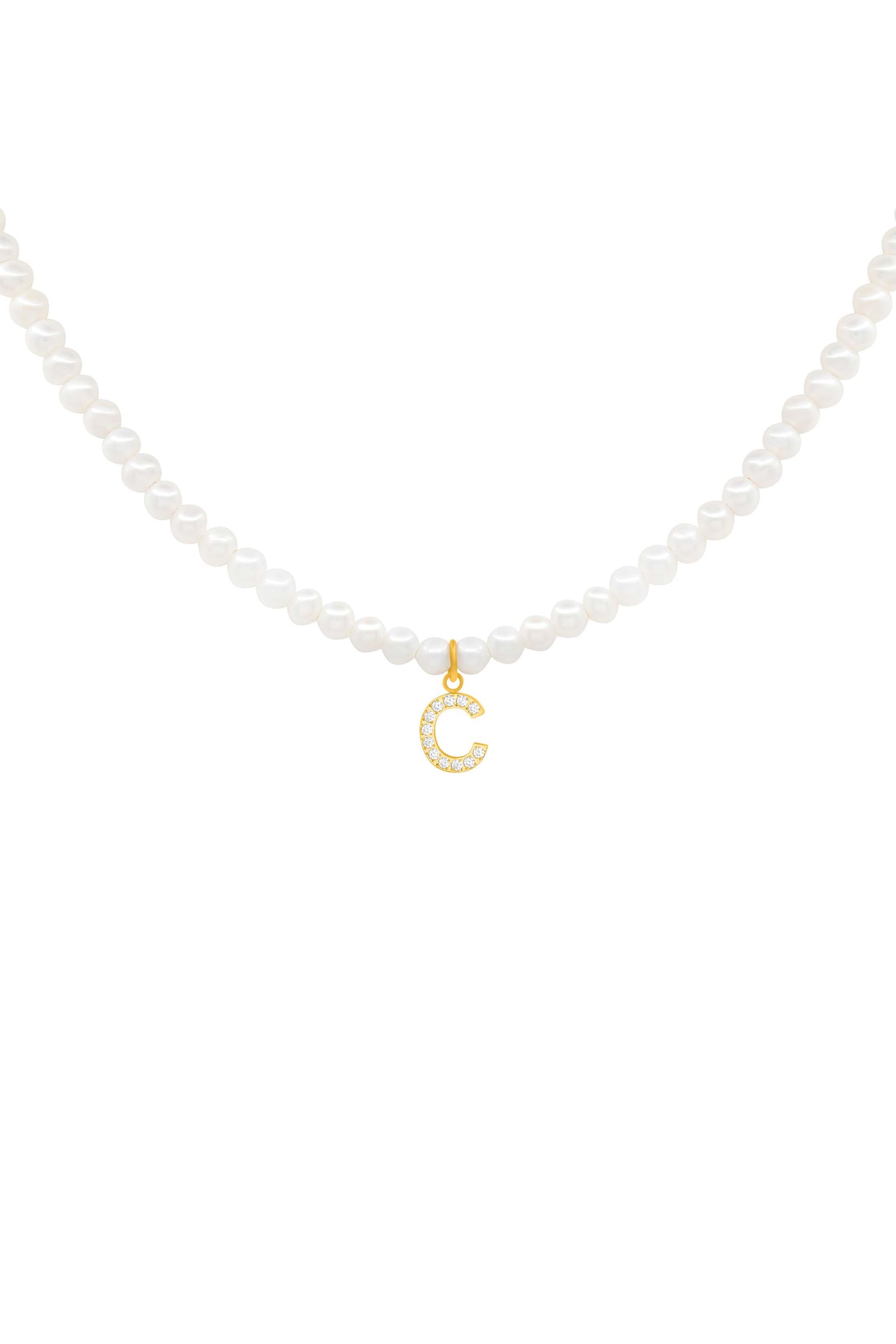 Initial Freshwater Pearl Necklace