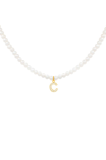 Initial Freshwater Pearl Necklace