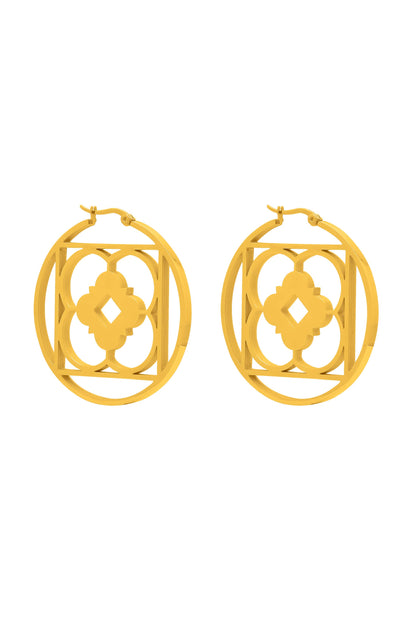 Carisma Logo Statement Hoop Earrings