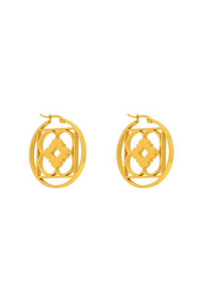Carisma Logo Medium Hoop Earrings