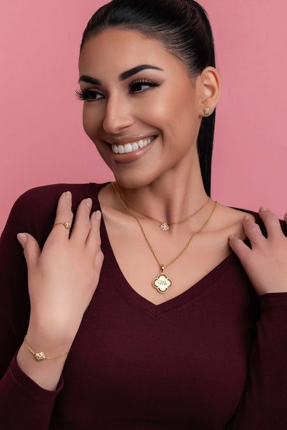 Pink Aurora Ring &amp; Bracelet Gift Set