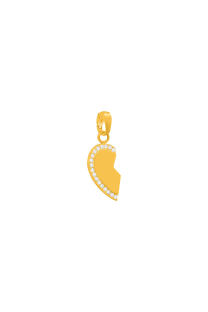 Together Apart Engravable Heart - Left Pendant