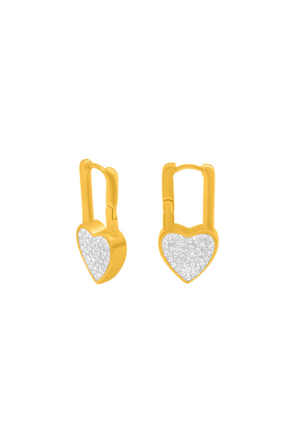 Locked in Crystal Earring Set