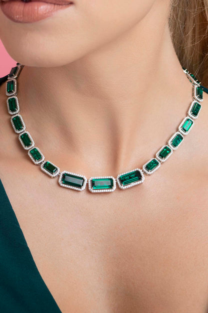 Emerald Elegance Statement Necklace