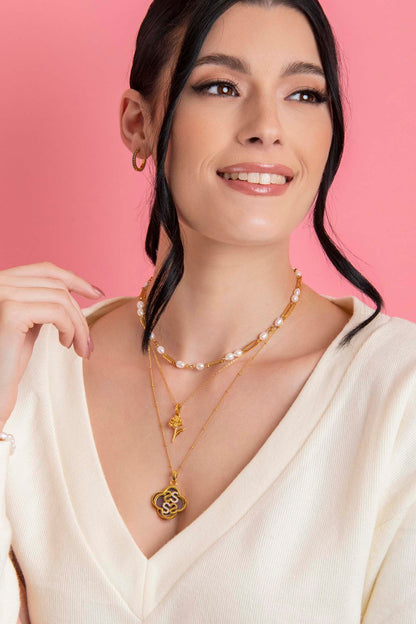 Freshwater Pearl Link Chain Necklace