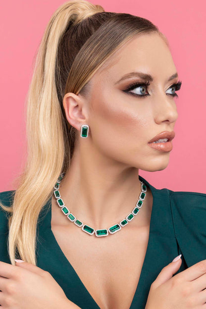 Emerald Elegance Statement Necklace