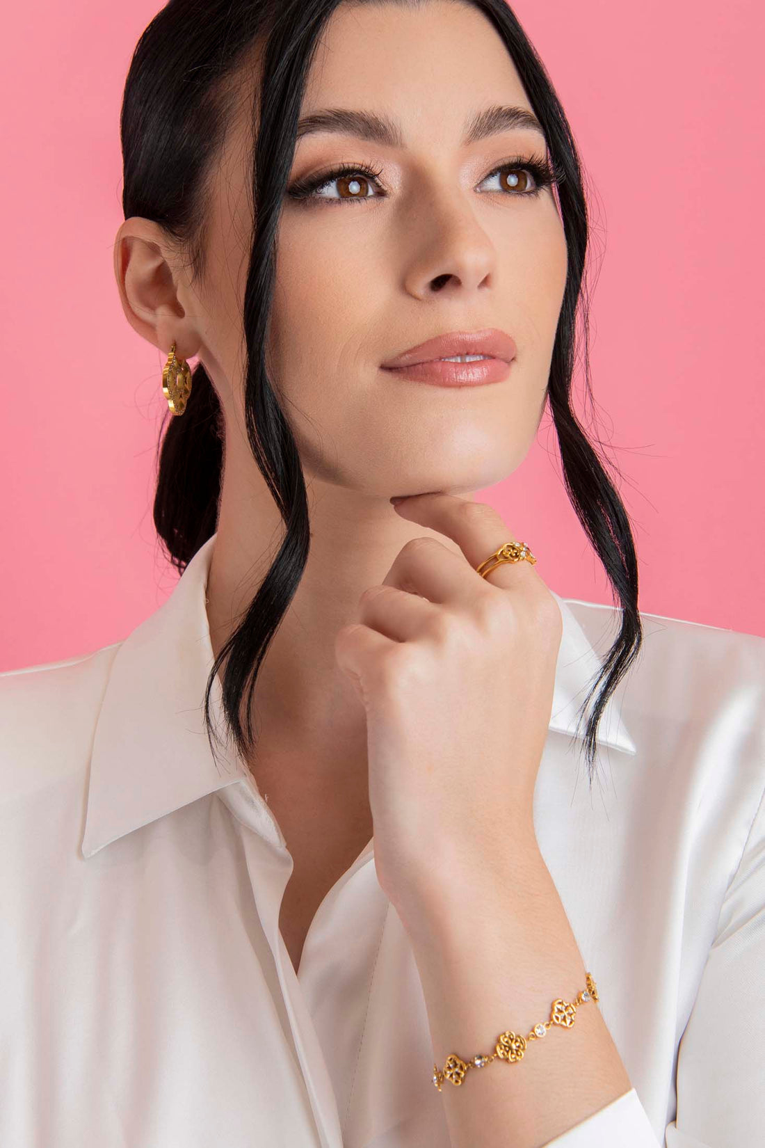 Maltese Cross Crystal Bracelet