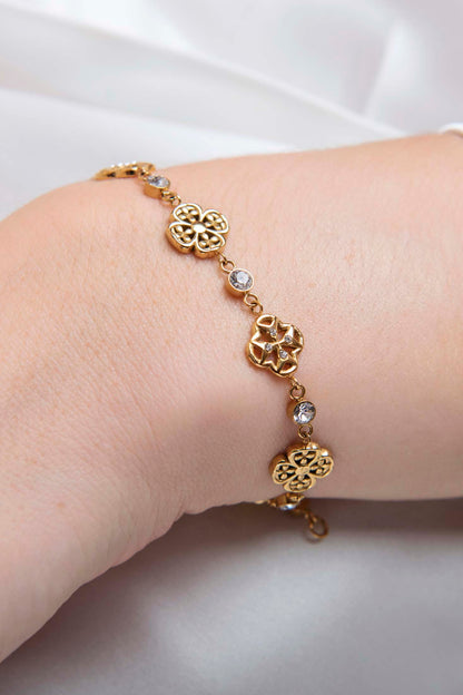 Maltese Cross Crystal Bracelet
