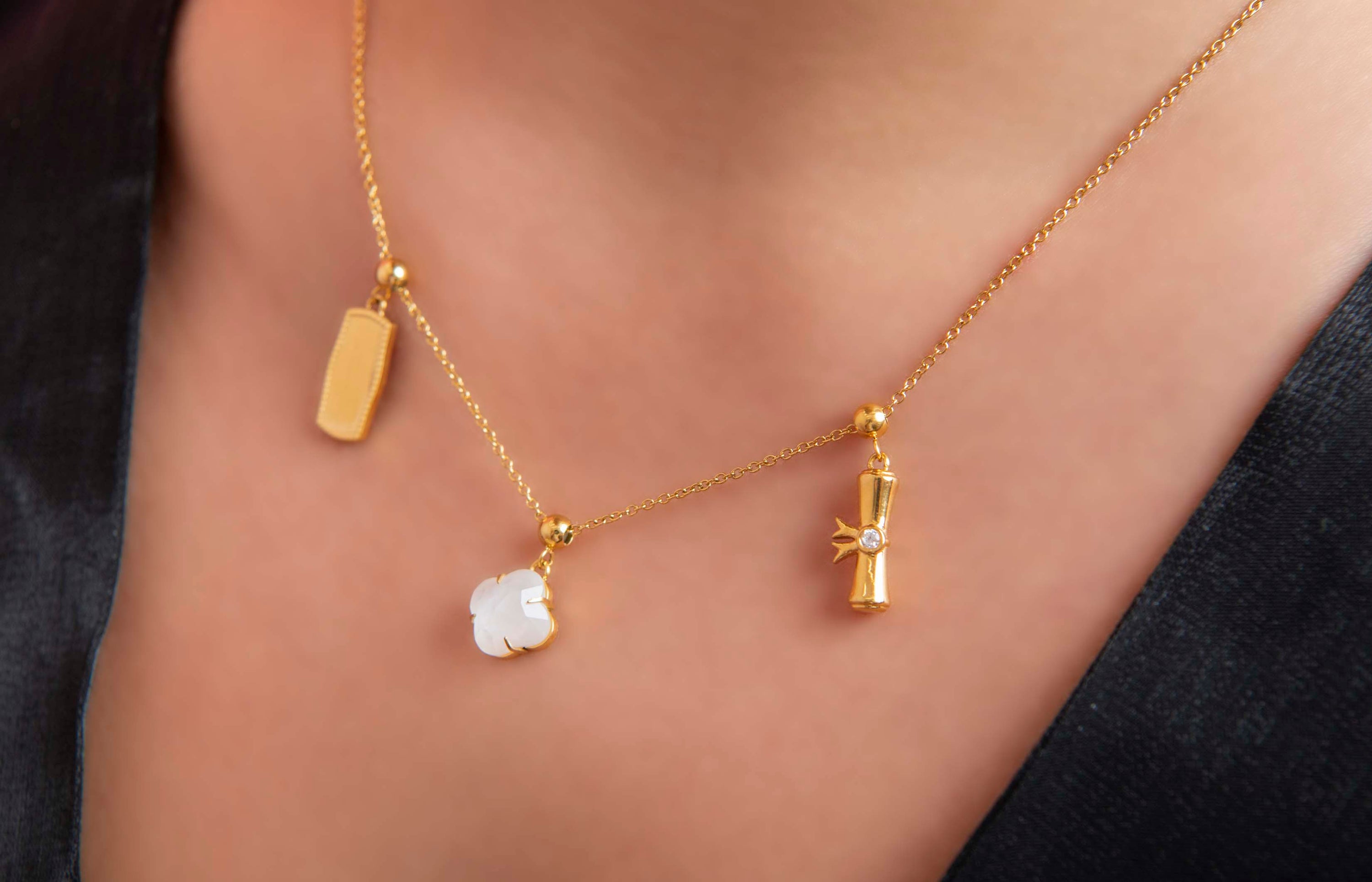 Graduation Toggle Charm Necklace Gift Set