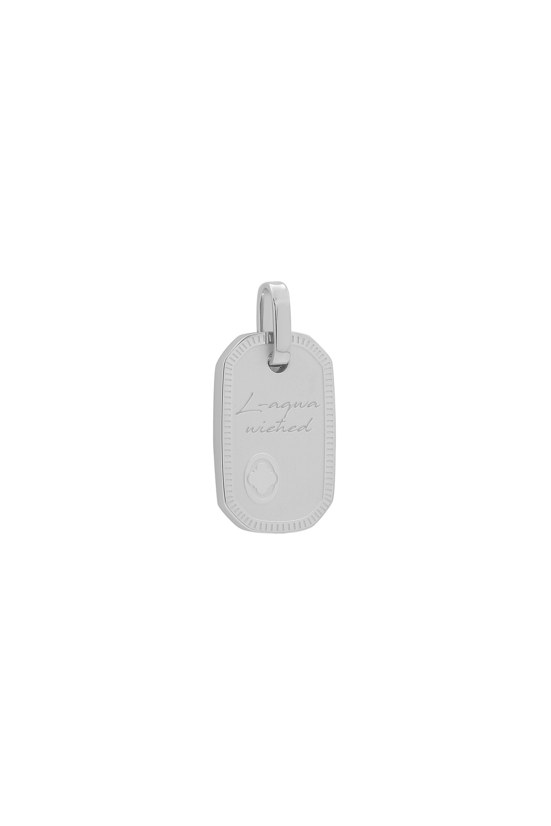 Carisma Logo Silver Tag Engravable Pendant
