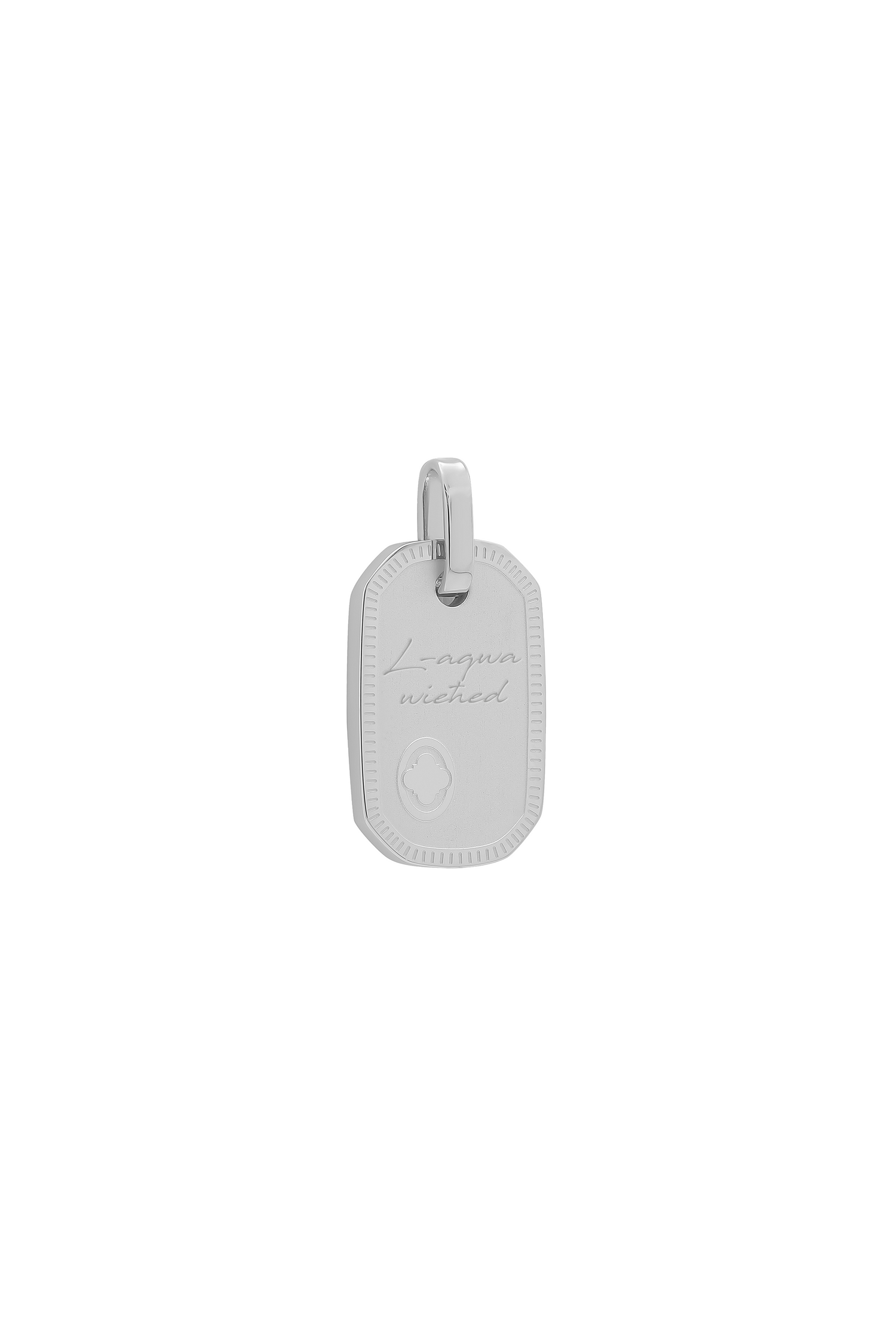 Carisma Logo Silver Tag Engravable Pendant