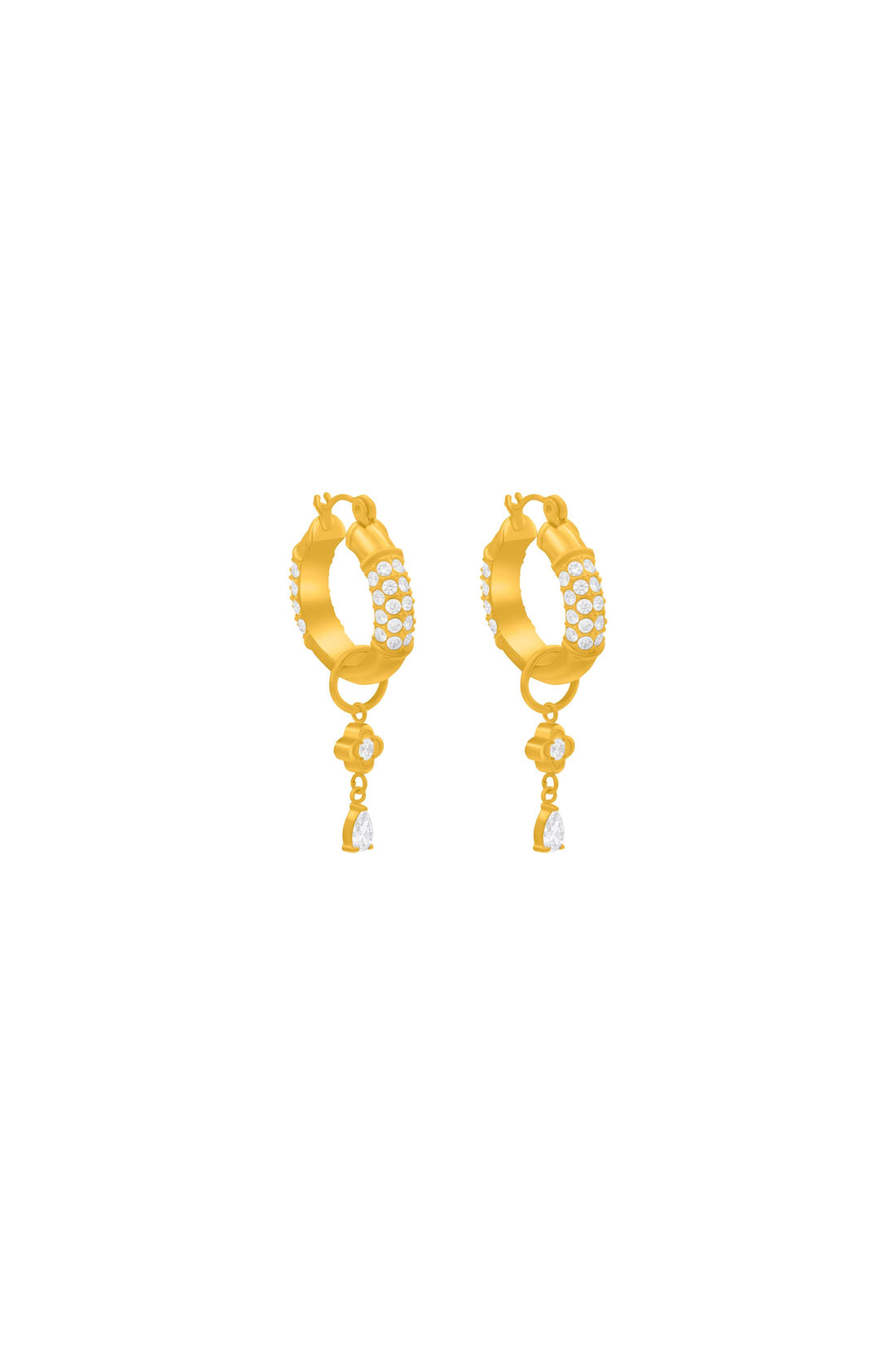 Juliette Drop Hoop Earring Set