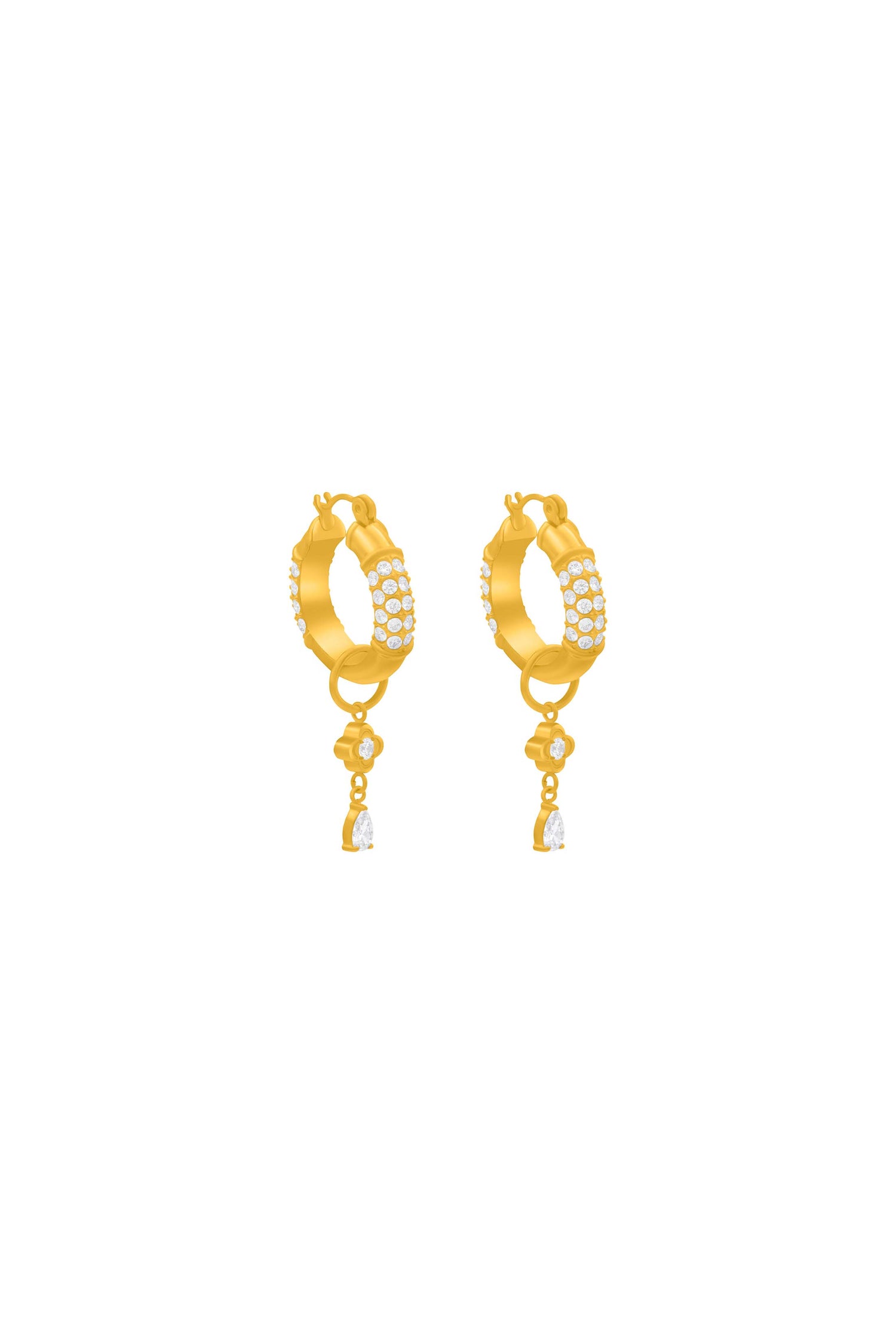 Juliette Drop Hoop Earring Set