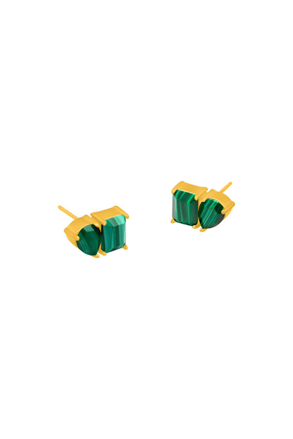 Malachite Harmony Duo Stud Earring Set