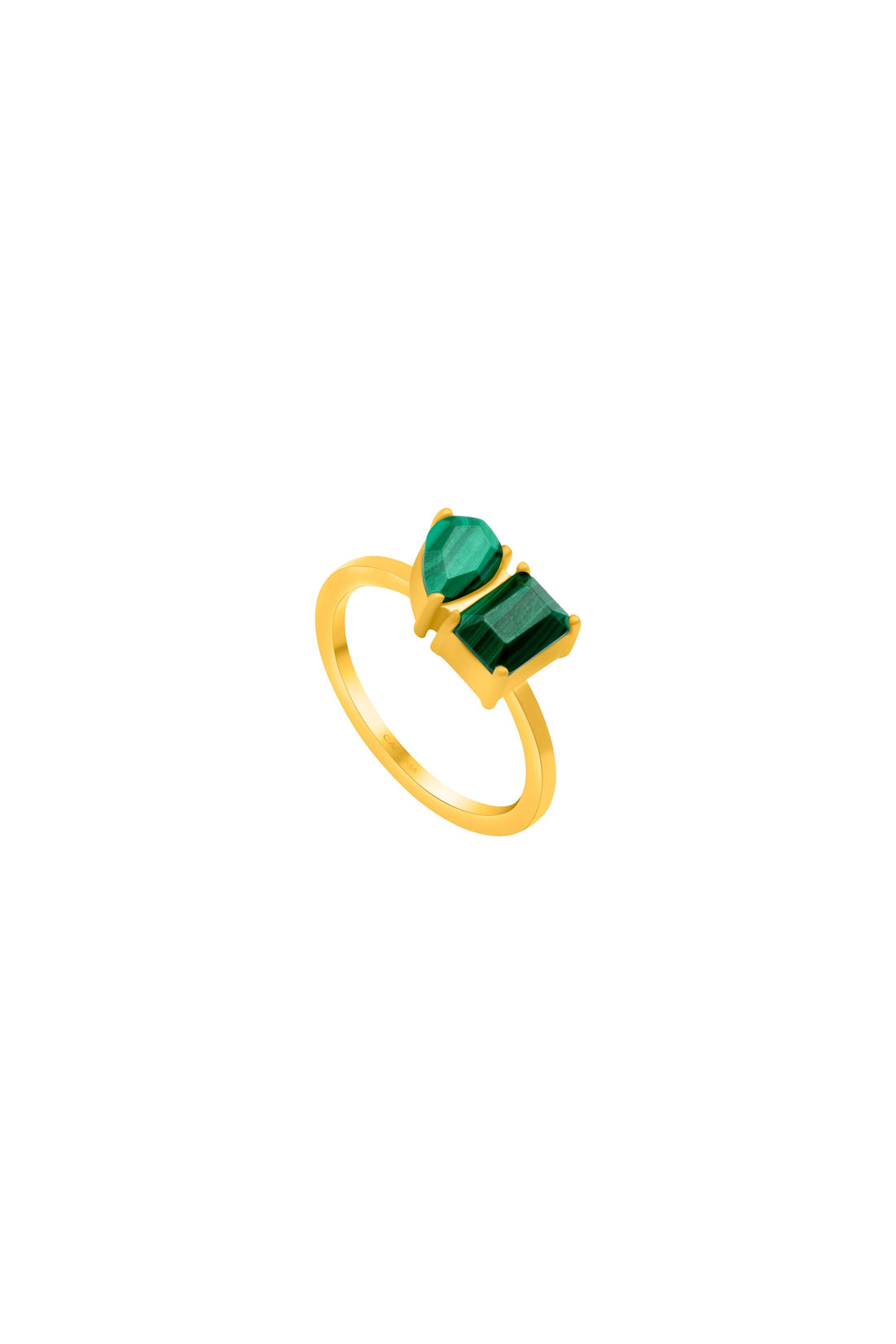 Malachite Harmony Duo Ring