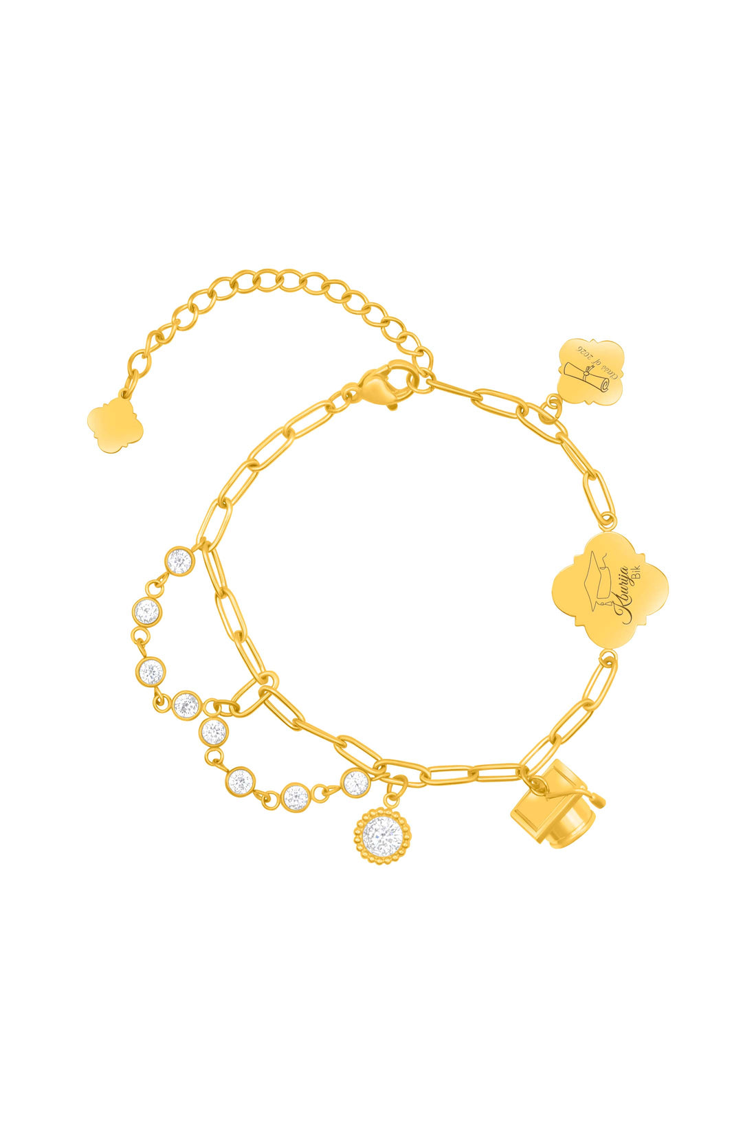 Milestone Engravable Charm Bracelet