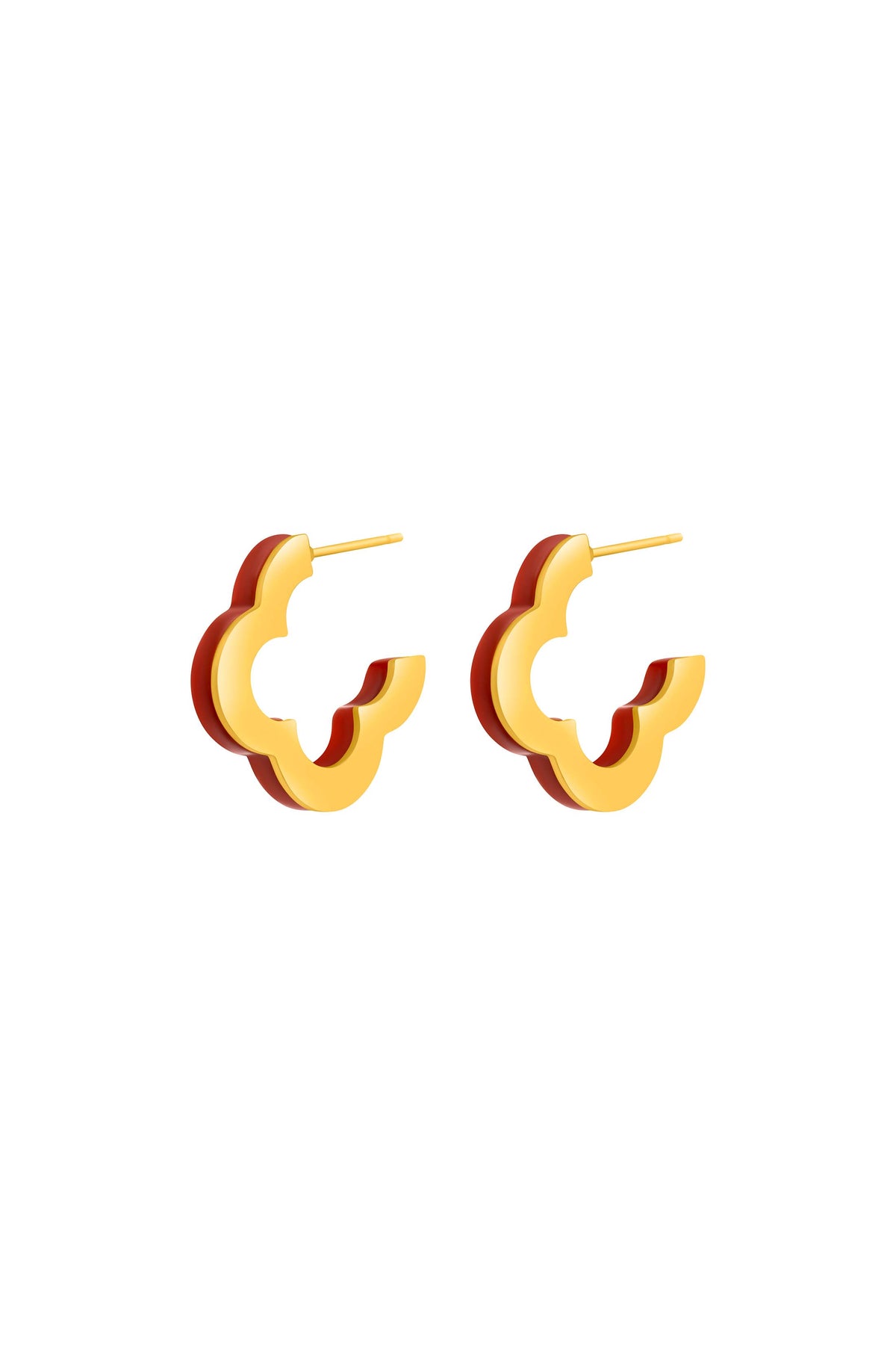 Tortessa Merlot Icon Hoop Earring Set