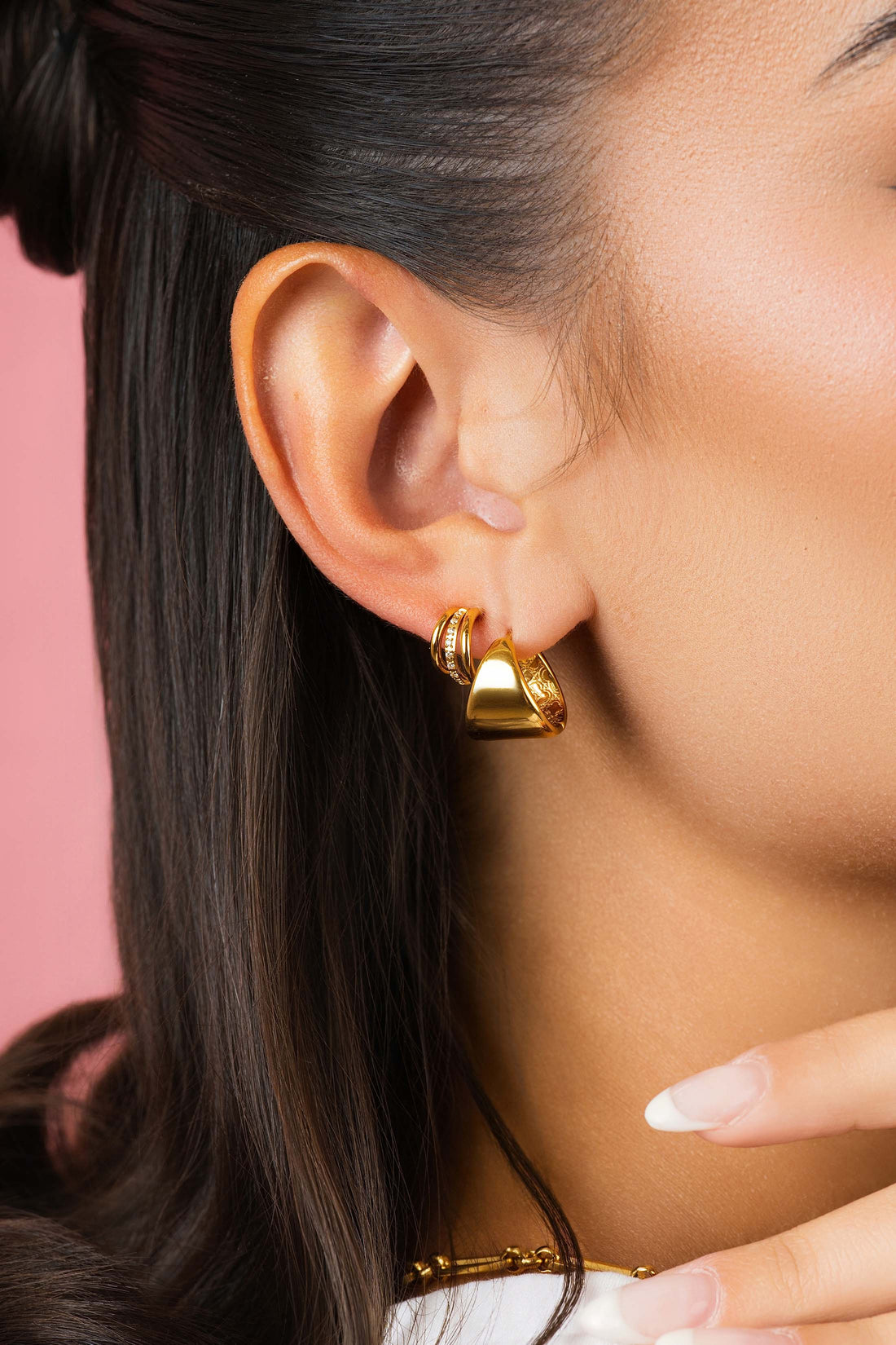 Nadia Hoop Earring Set
