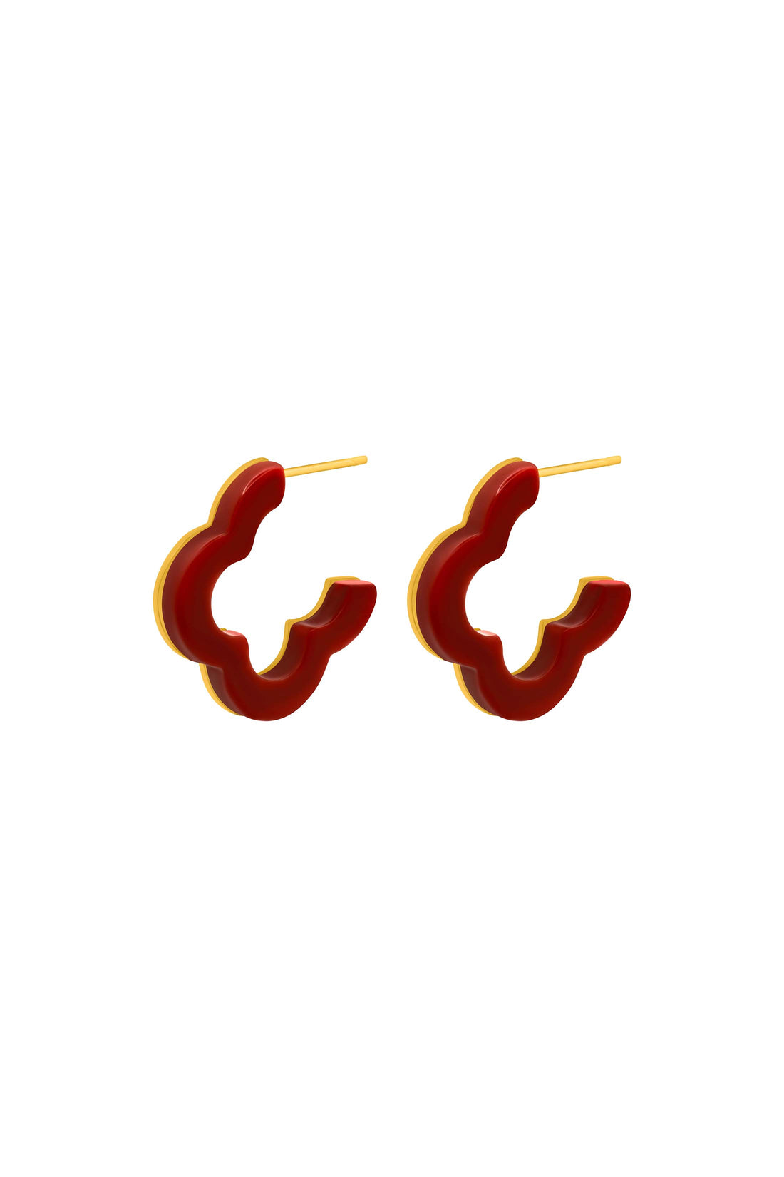 Tortessa Merlot Icon Hoop Earring Set