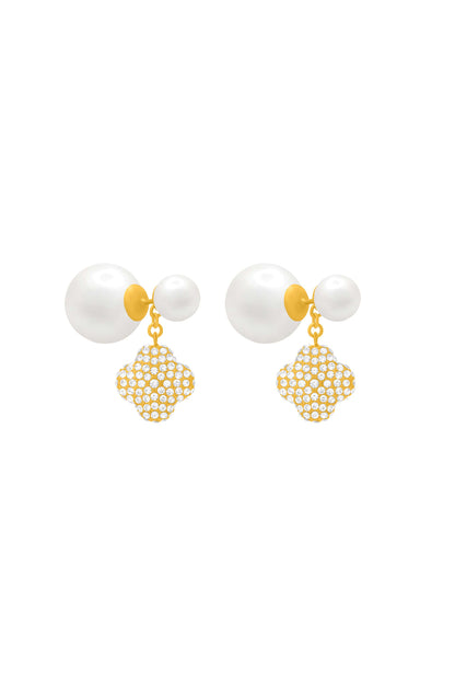 Rossi Icon Pearl Double Sided Drop Stud Earring Set