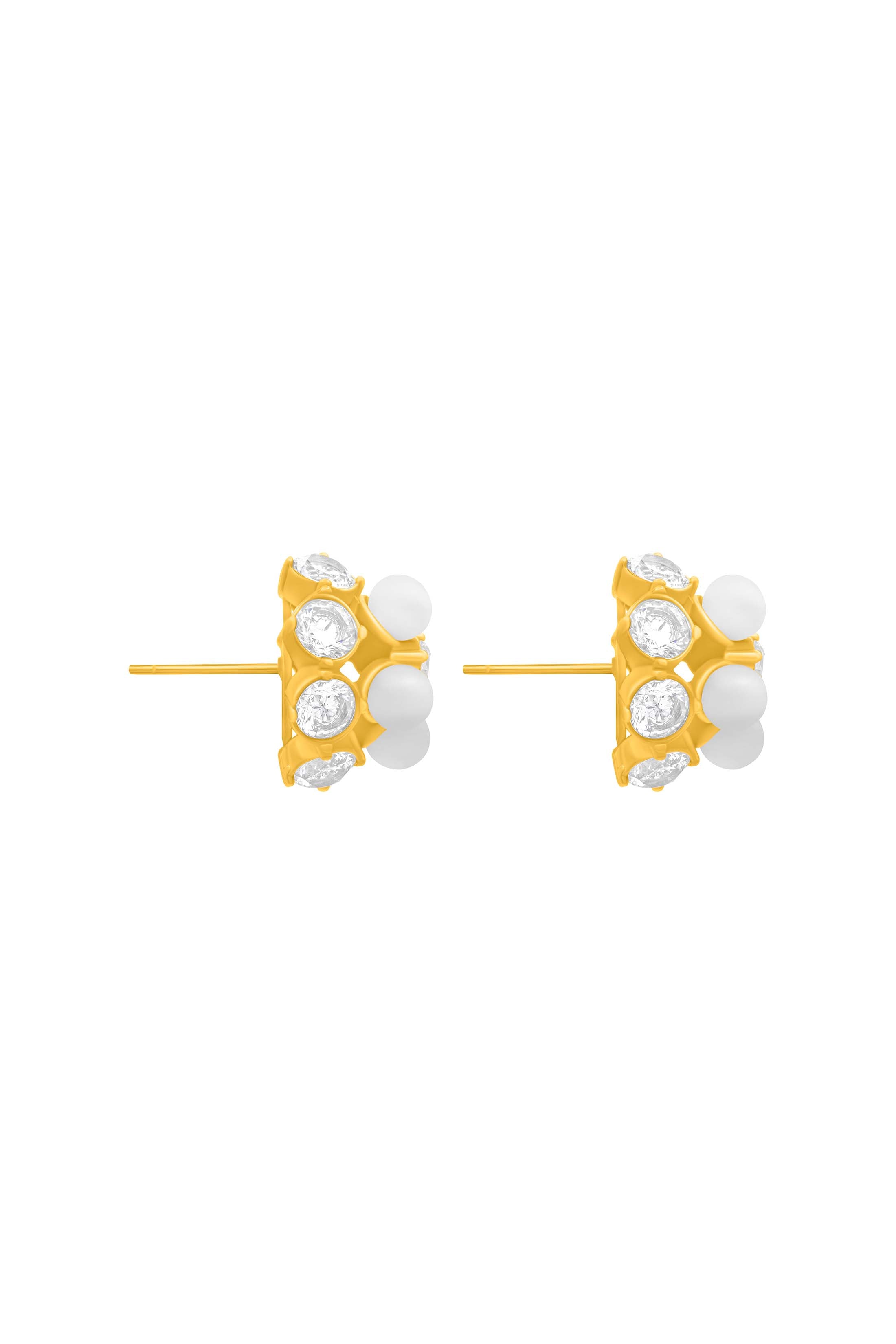 Pearl Radiance Statement Stud Earring Set
